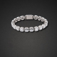 Cushion-Cut Diamond Tennis Bracelet