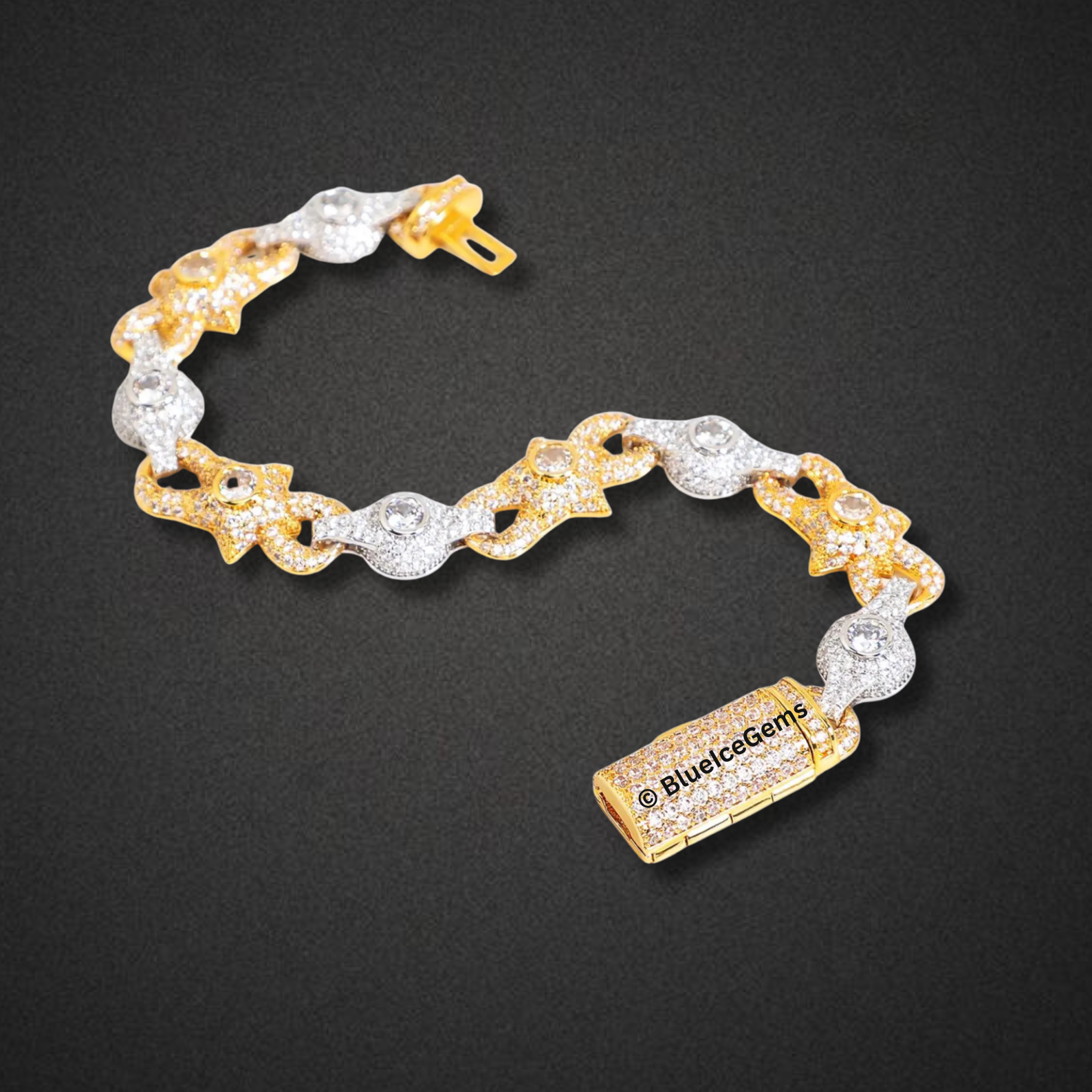 Two-Tone Star Link Bracelet