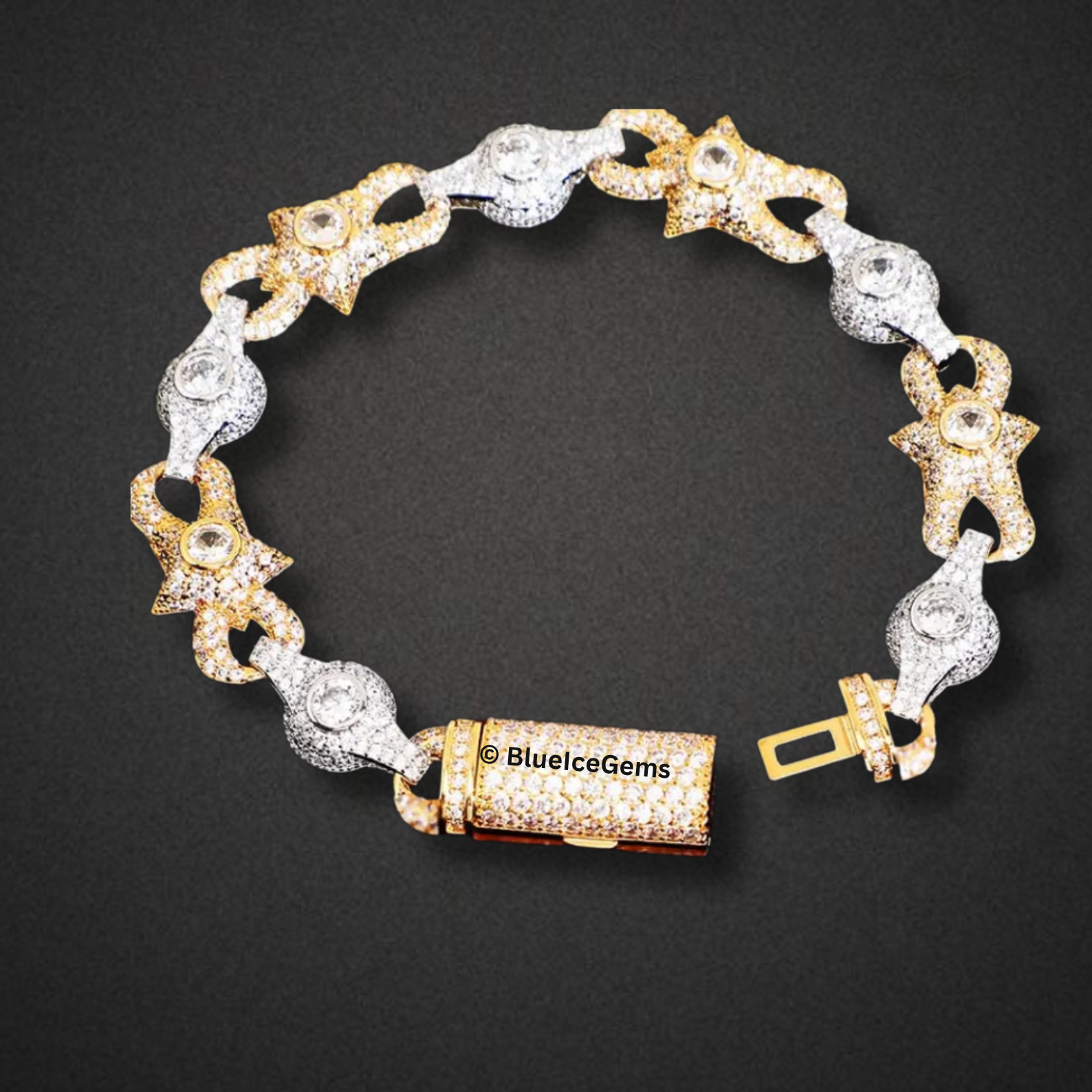 Two-Tone Star Link Bracelet