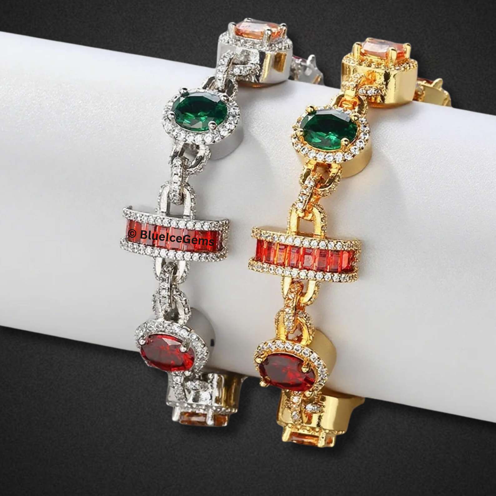 Iced-Out Multi-Colored Diamond Tennis Bracelet