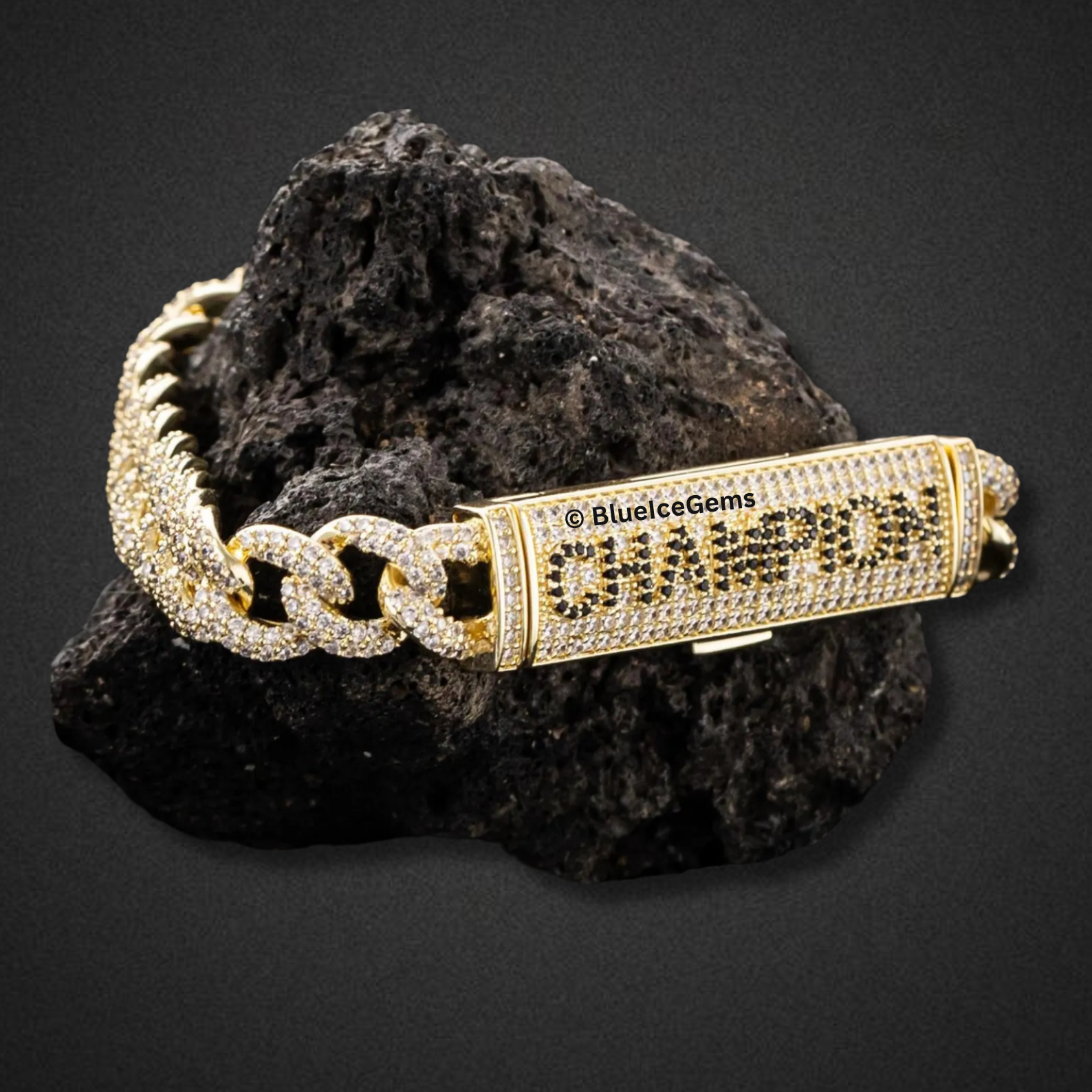 Custom Iced Out Miami Cuban Link Name Bracelet