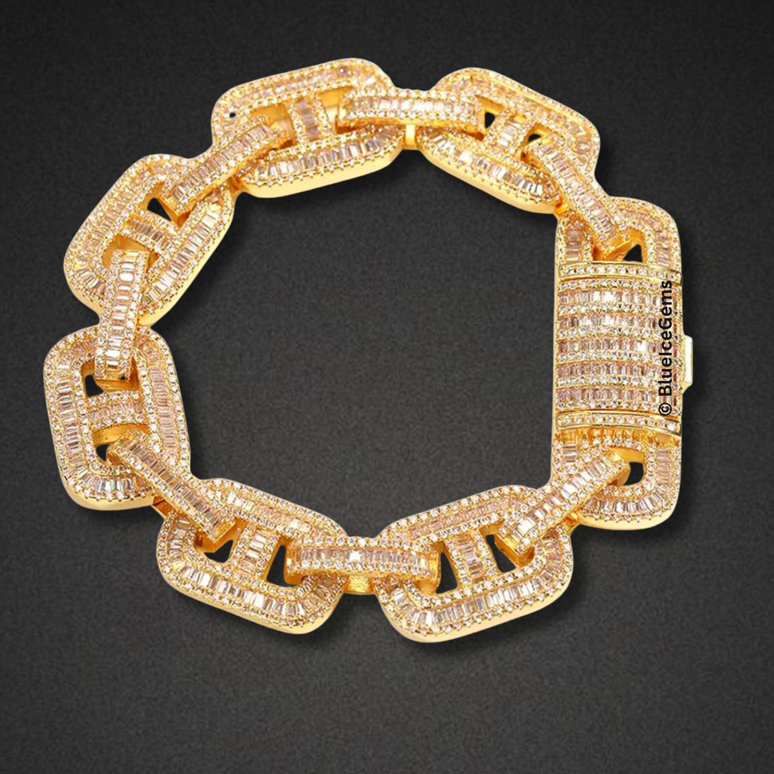"The Anchor" Iced-Out Diamond Link Bracelet