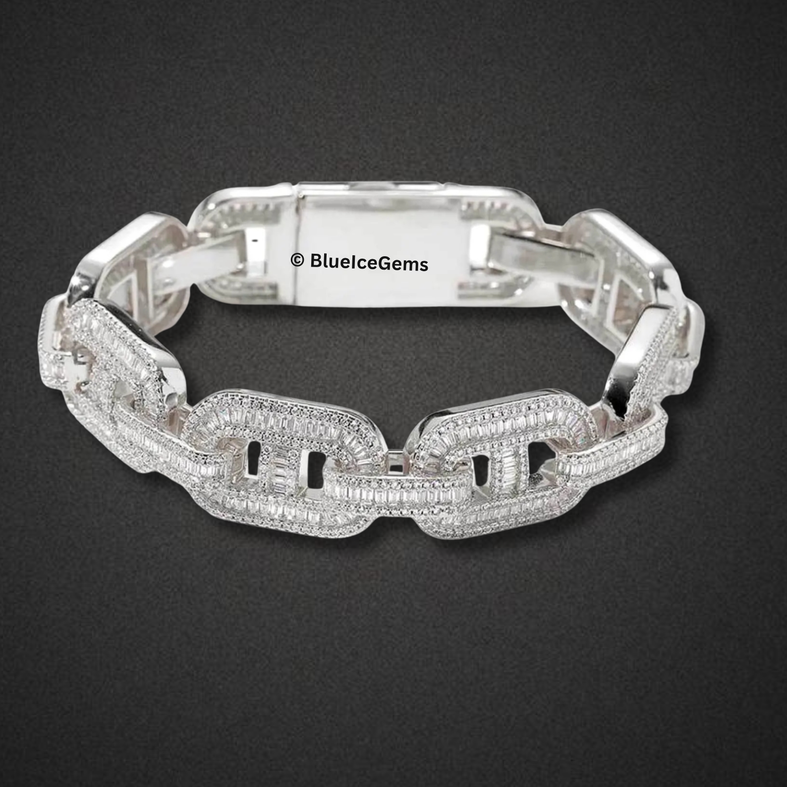 "The Anchor" Iced-Out Diamond Link Bracelet