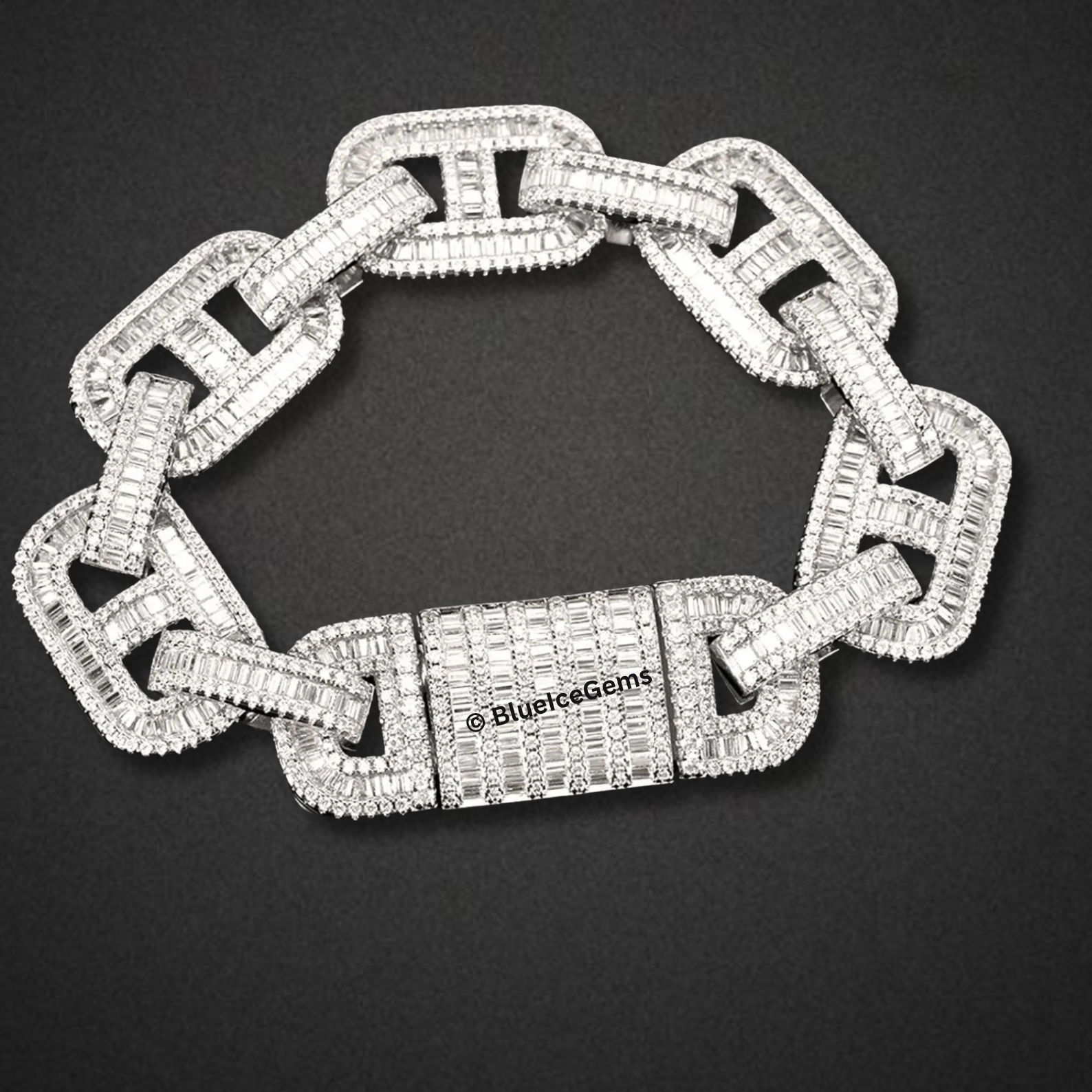 "The Anchor" Iced-Out Diamond Link Bracelet