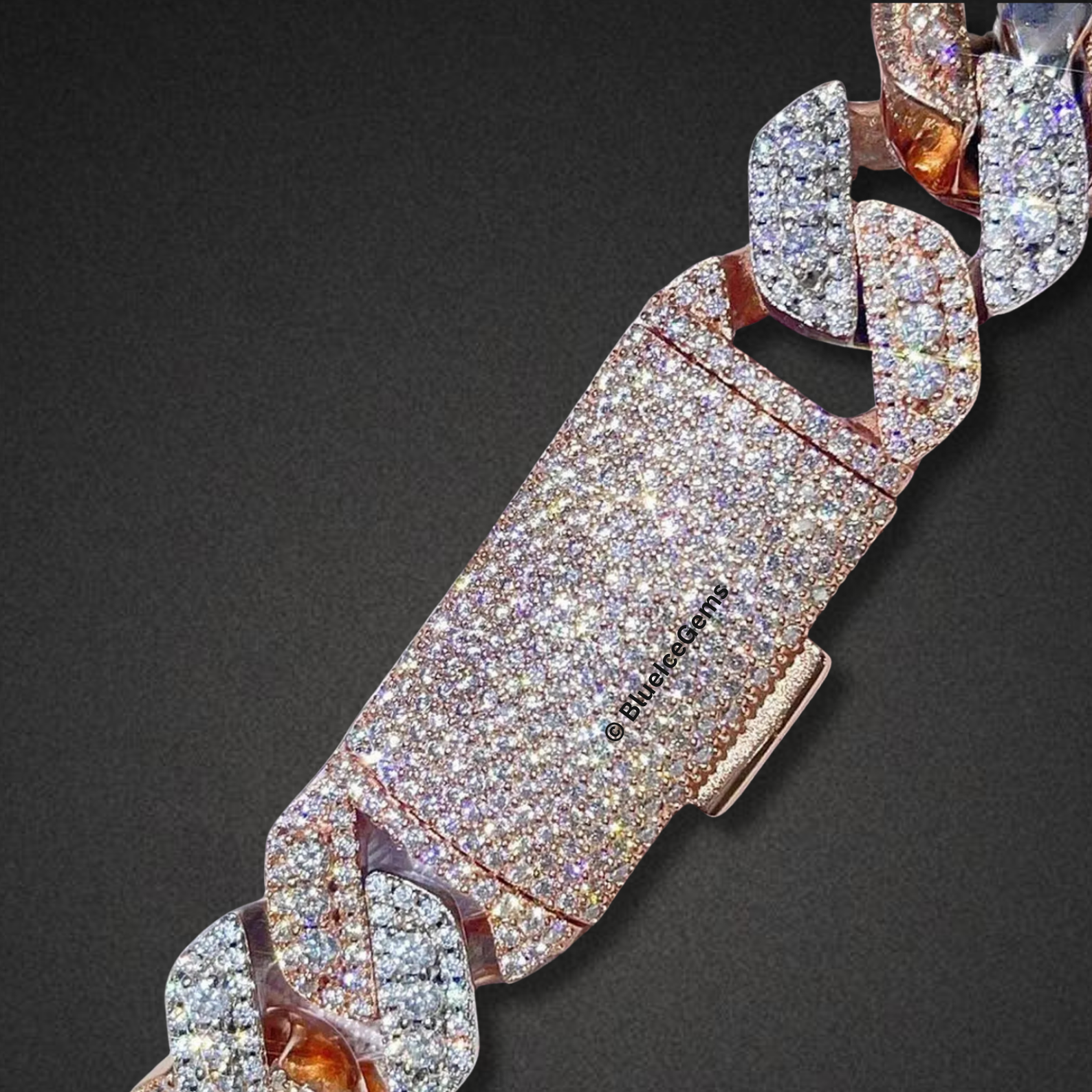 Two-Tone Iced Out Miami Cuban Link Bracelet
