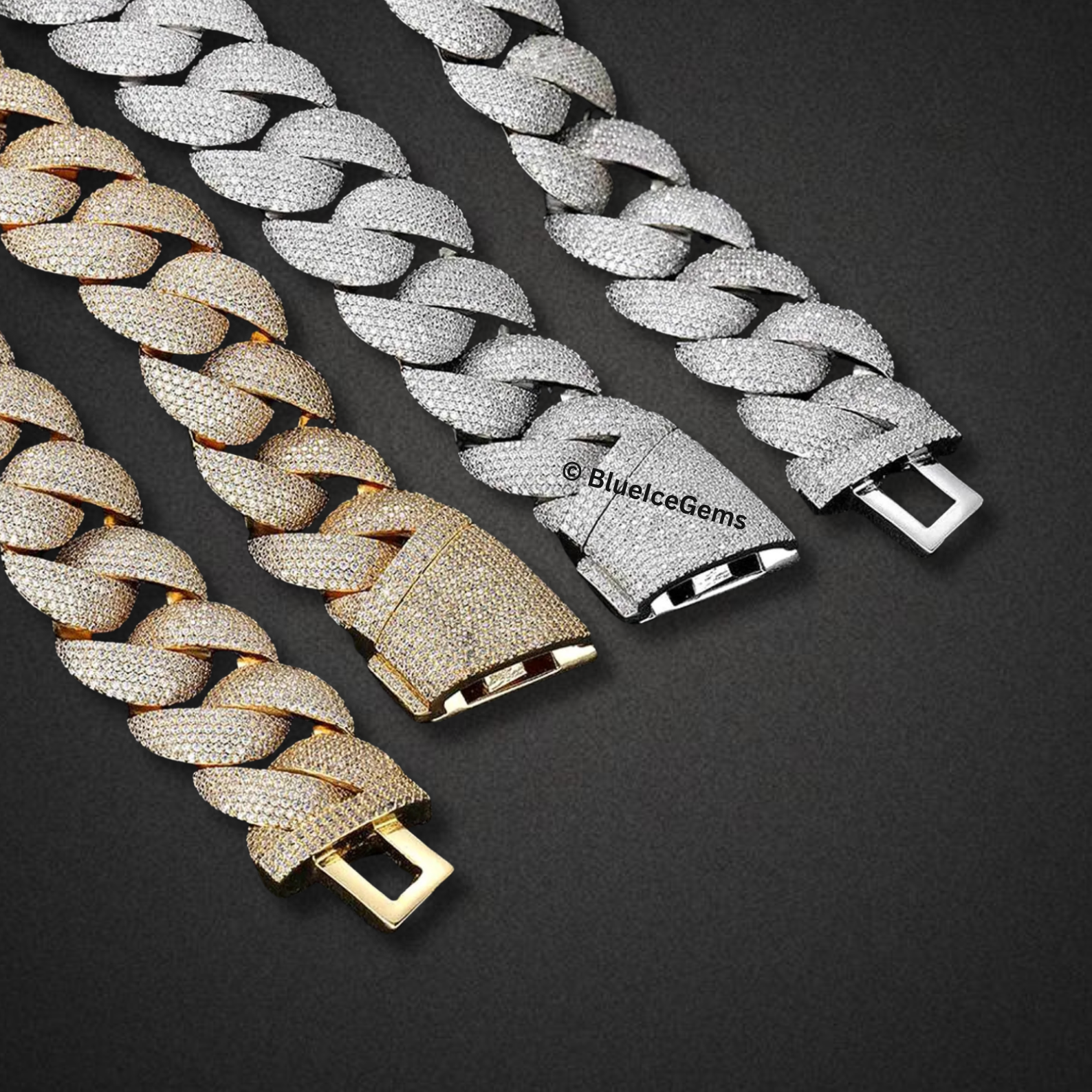 Iced-Out White Gold Miami Cuban Link Bracelet