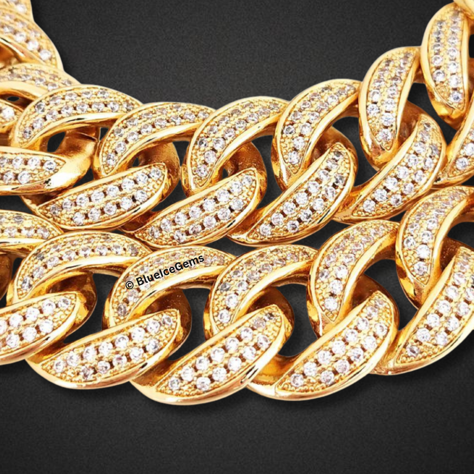The "Heavyweight Iced Out" Cuban Chain