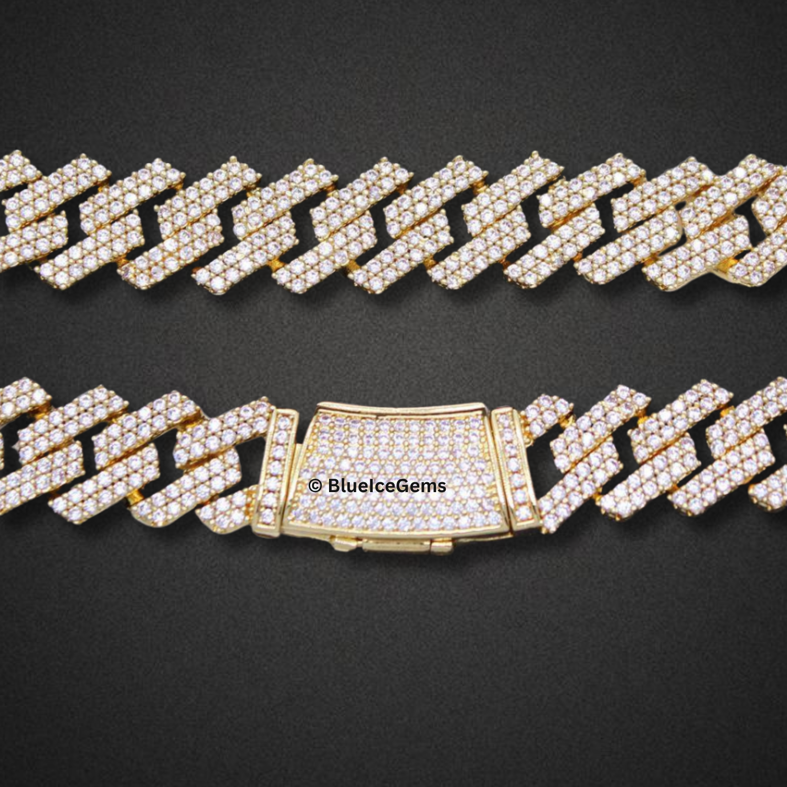 The "Raptor Iced Out" Gold Chain