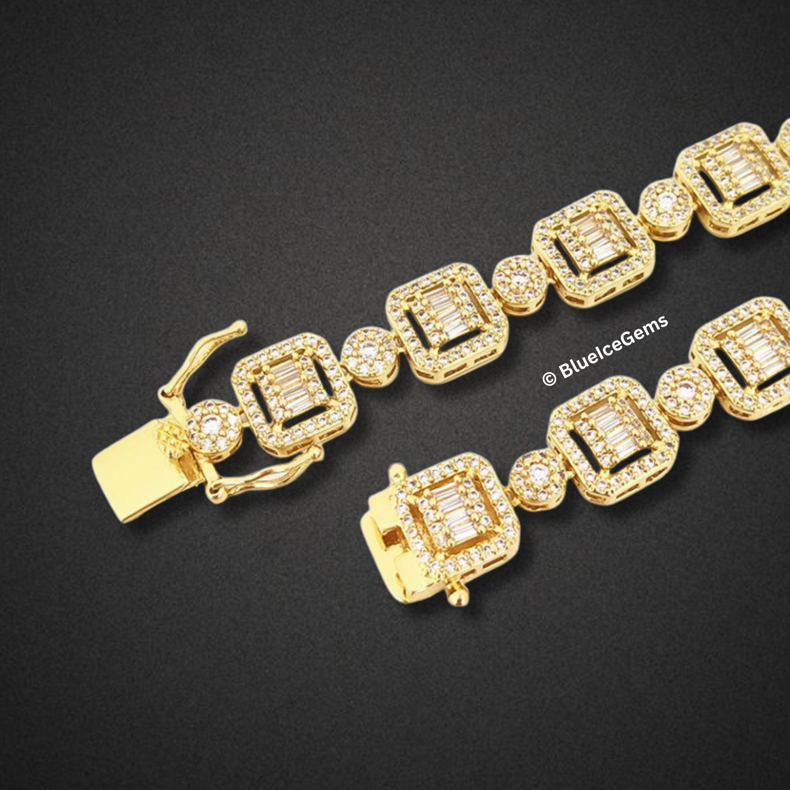 The "Emerald Glow" Diamond Tennis Chain