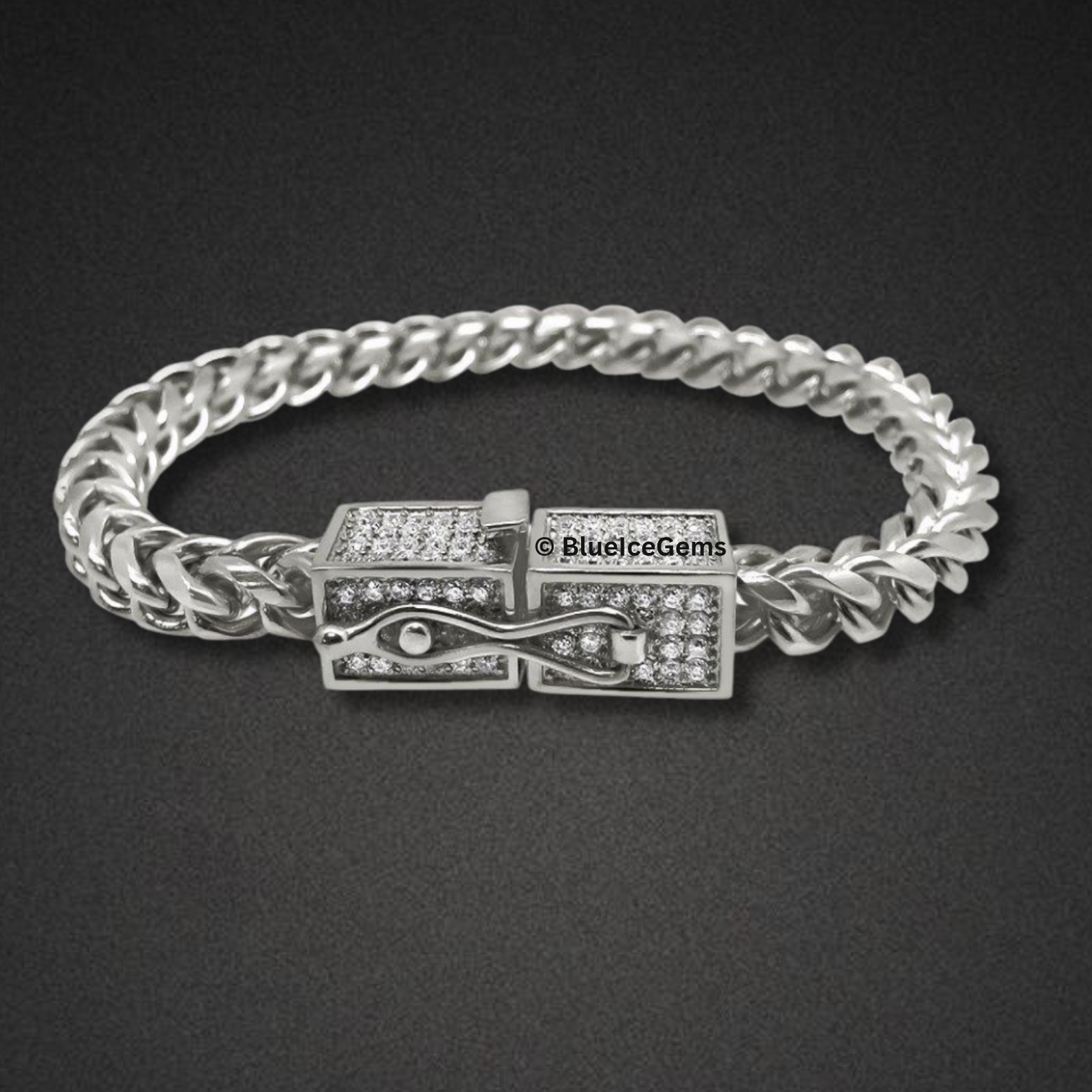 The "Iced Out Lock" Cuban Chain