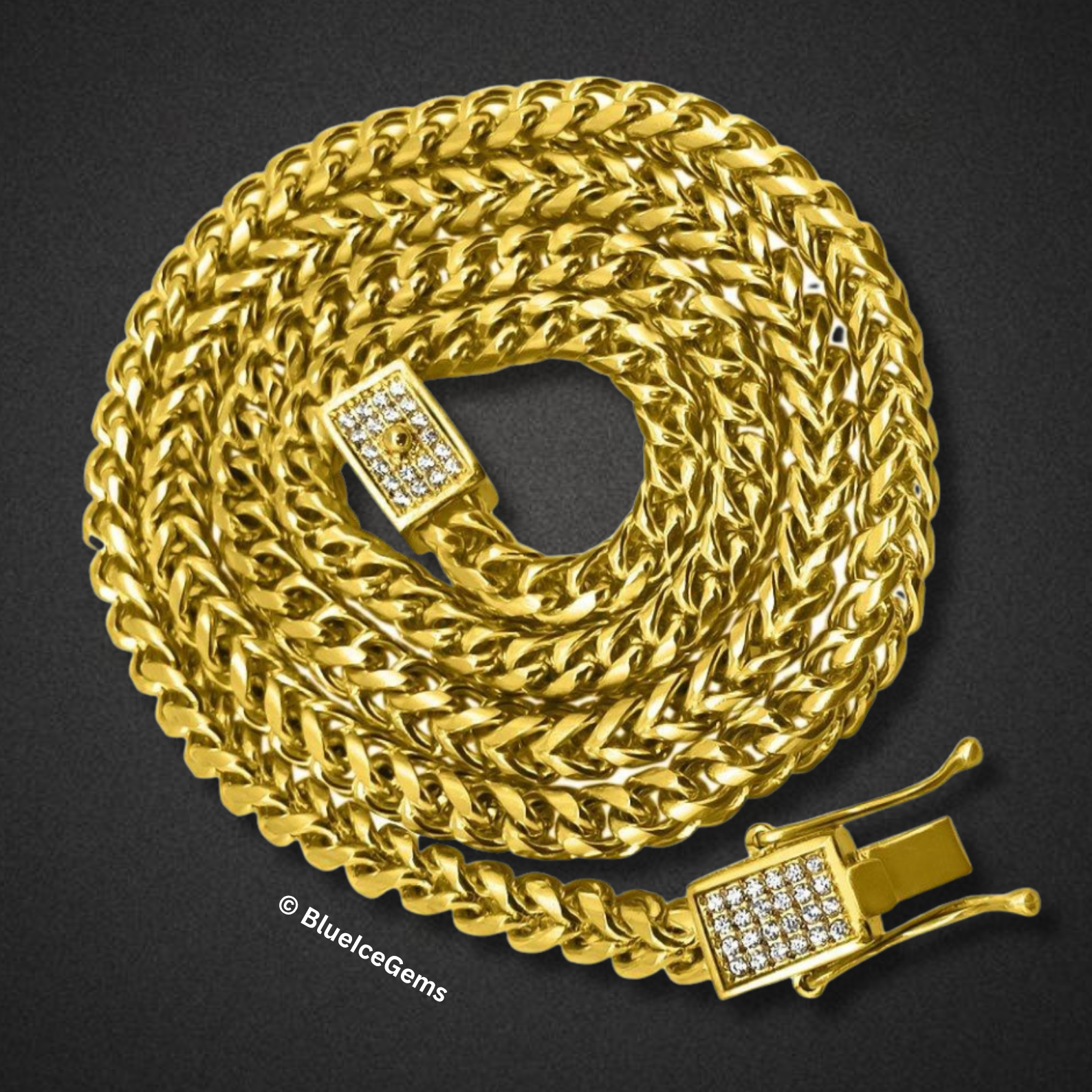 The "Iced Out Lock" Cuban Chain