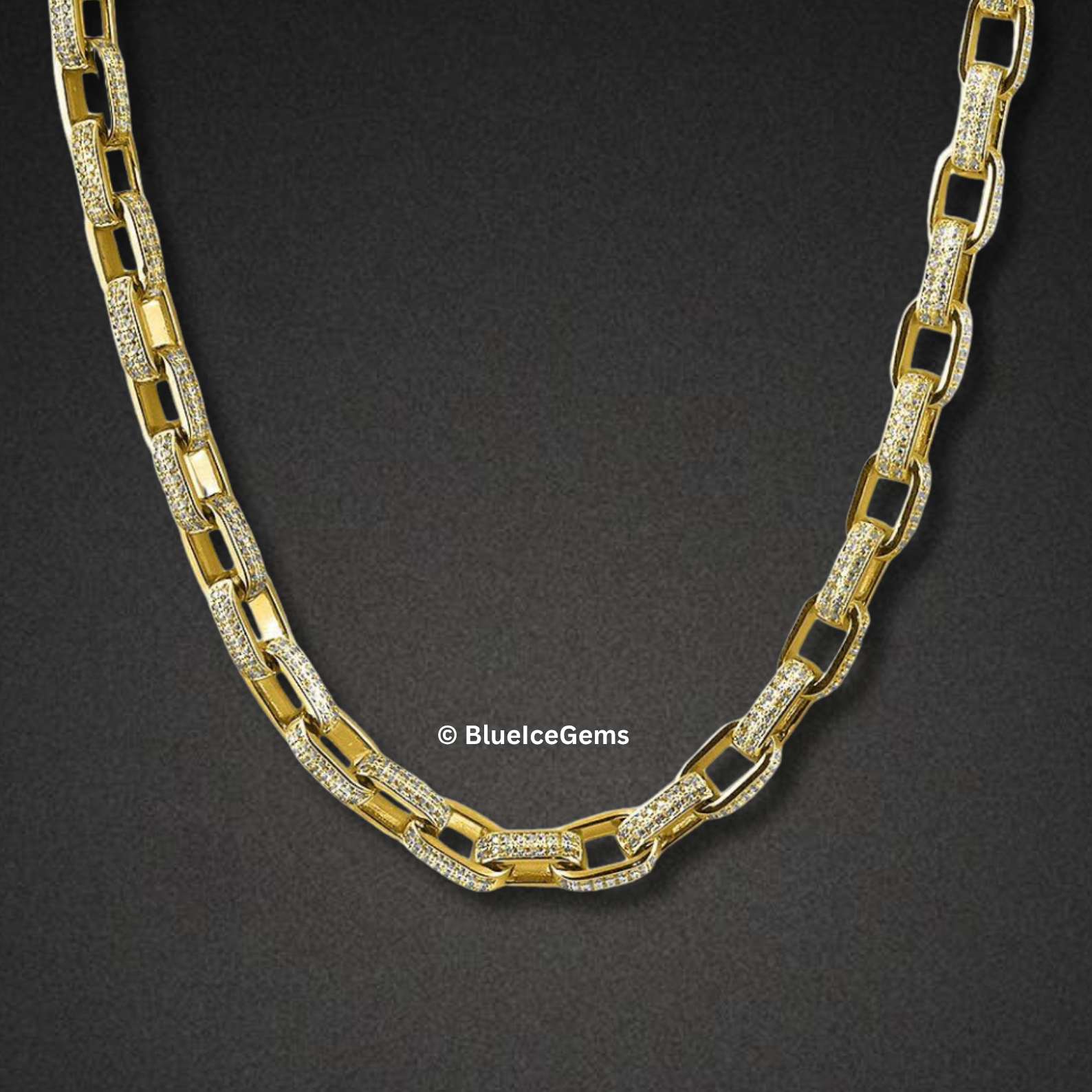 The "Iced Out Phantom" Link Chain