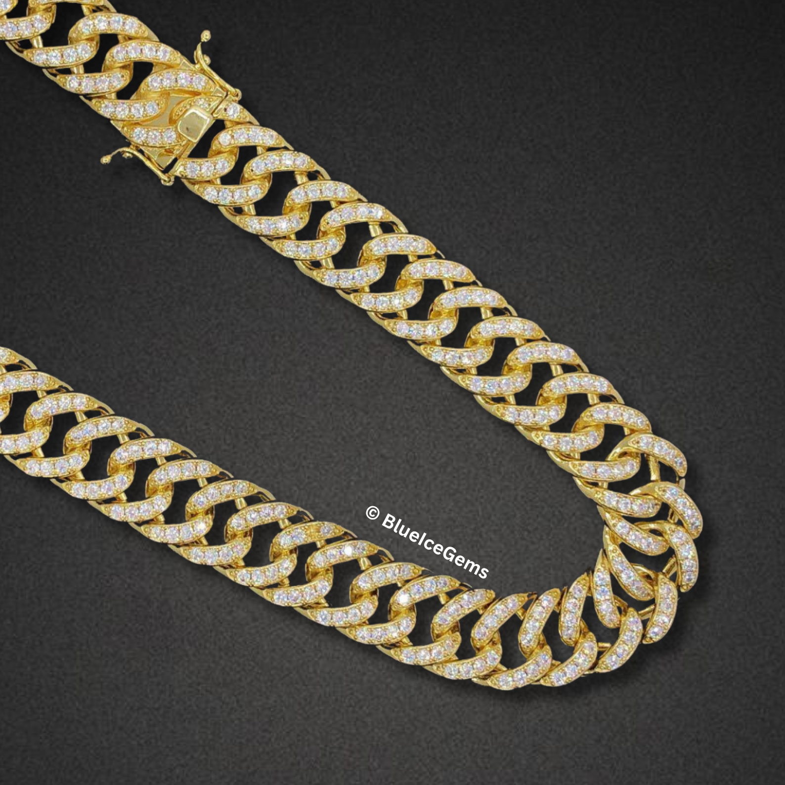 The "Icy Wave" Diamond Cuban Chain