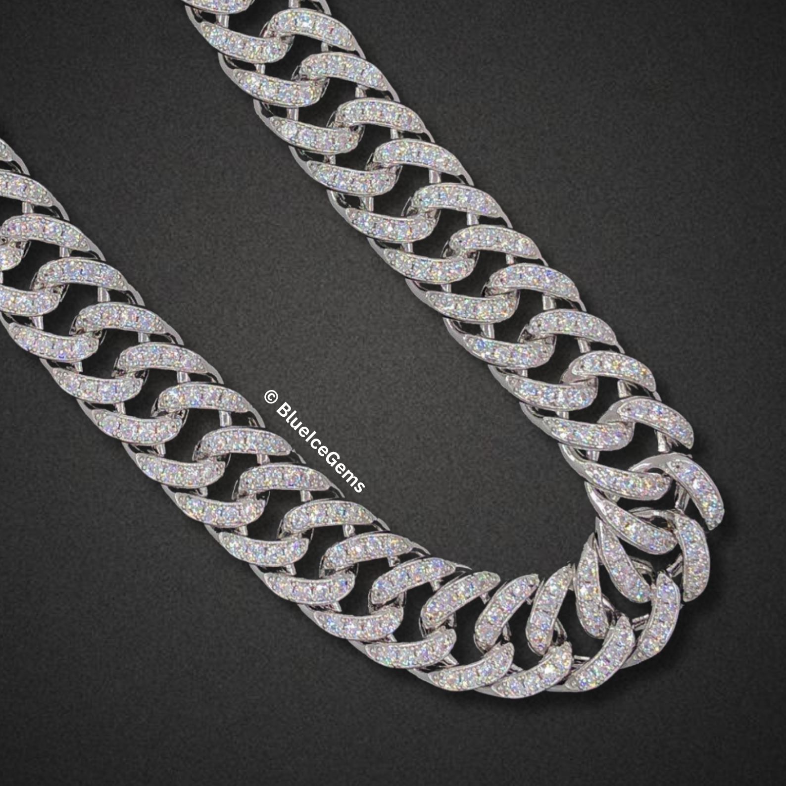 The "Icy Wave" Diamond Cuban Chain
