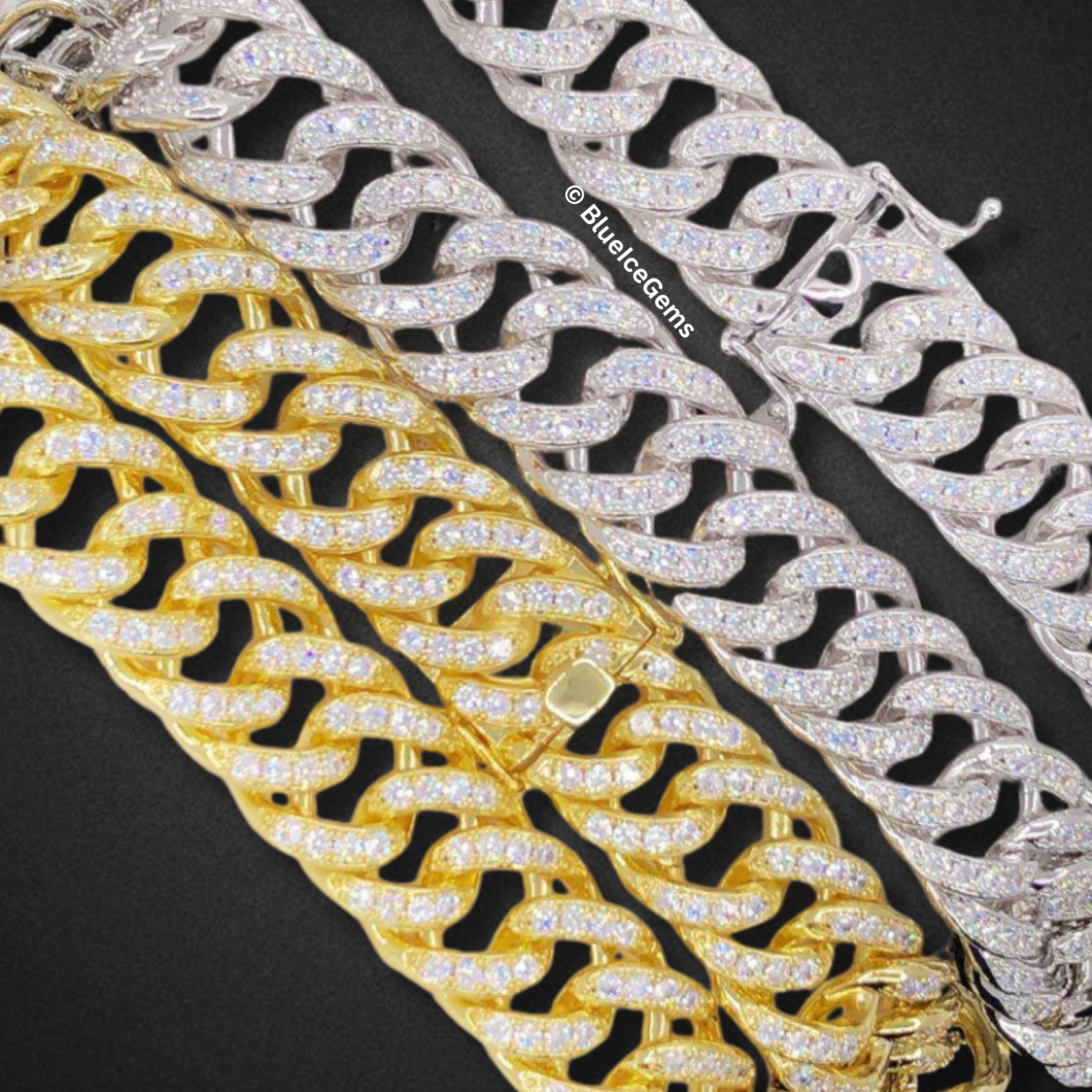 The "Icy Wave" Diamond Cuban Chain