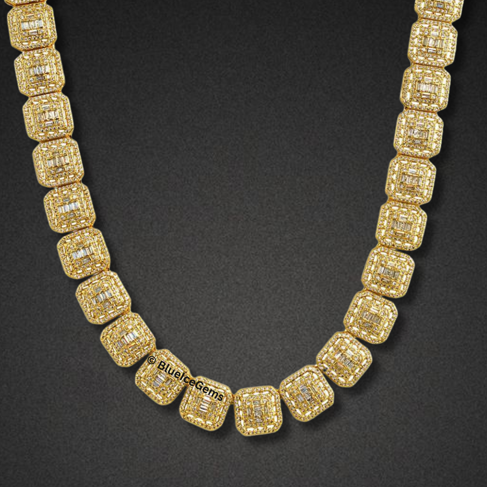 The "Emerald Glow" Diamond Tennis Chain