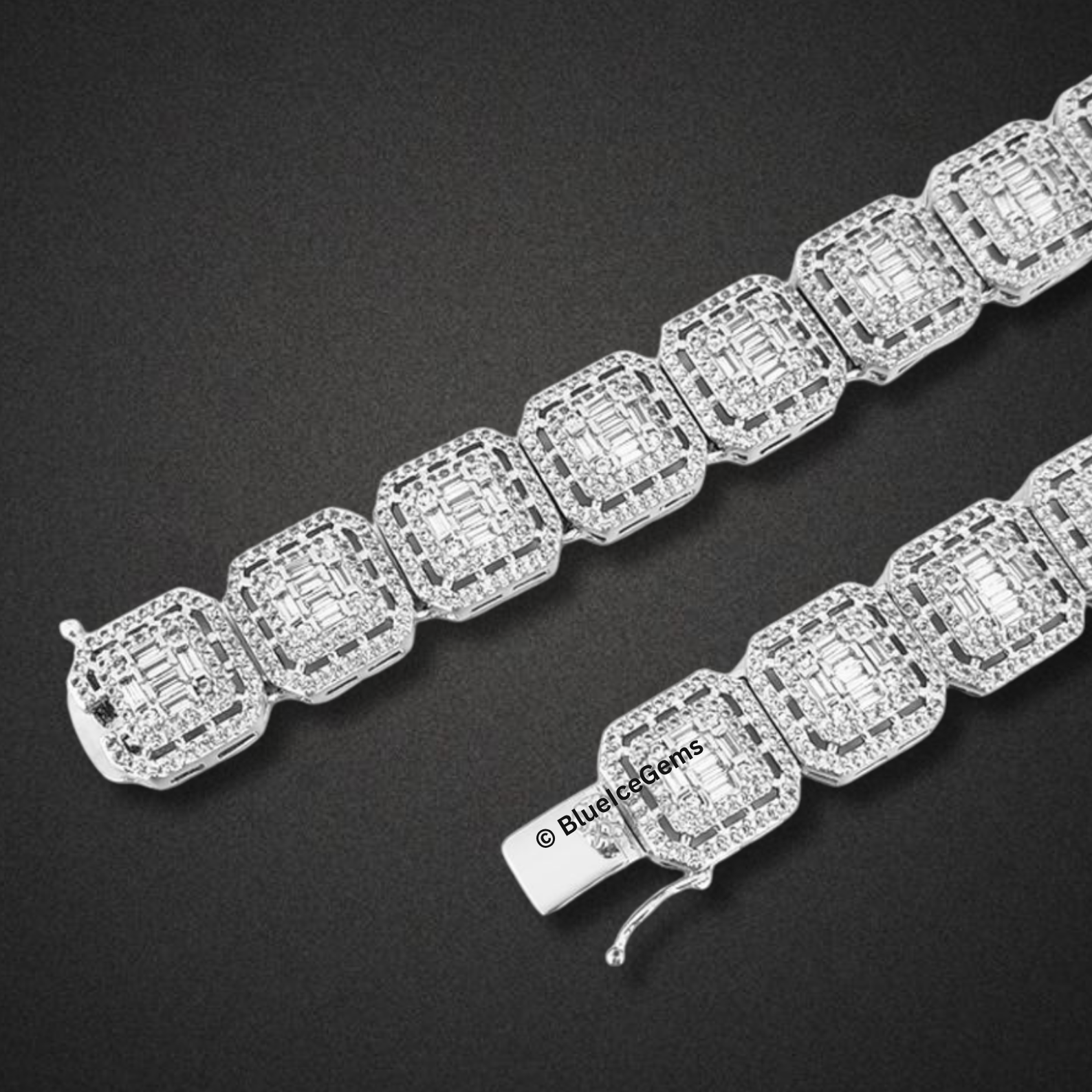 The "Emerald Glow" Diamond Tennis Chain