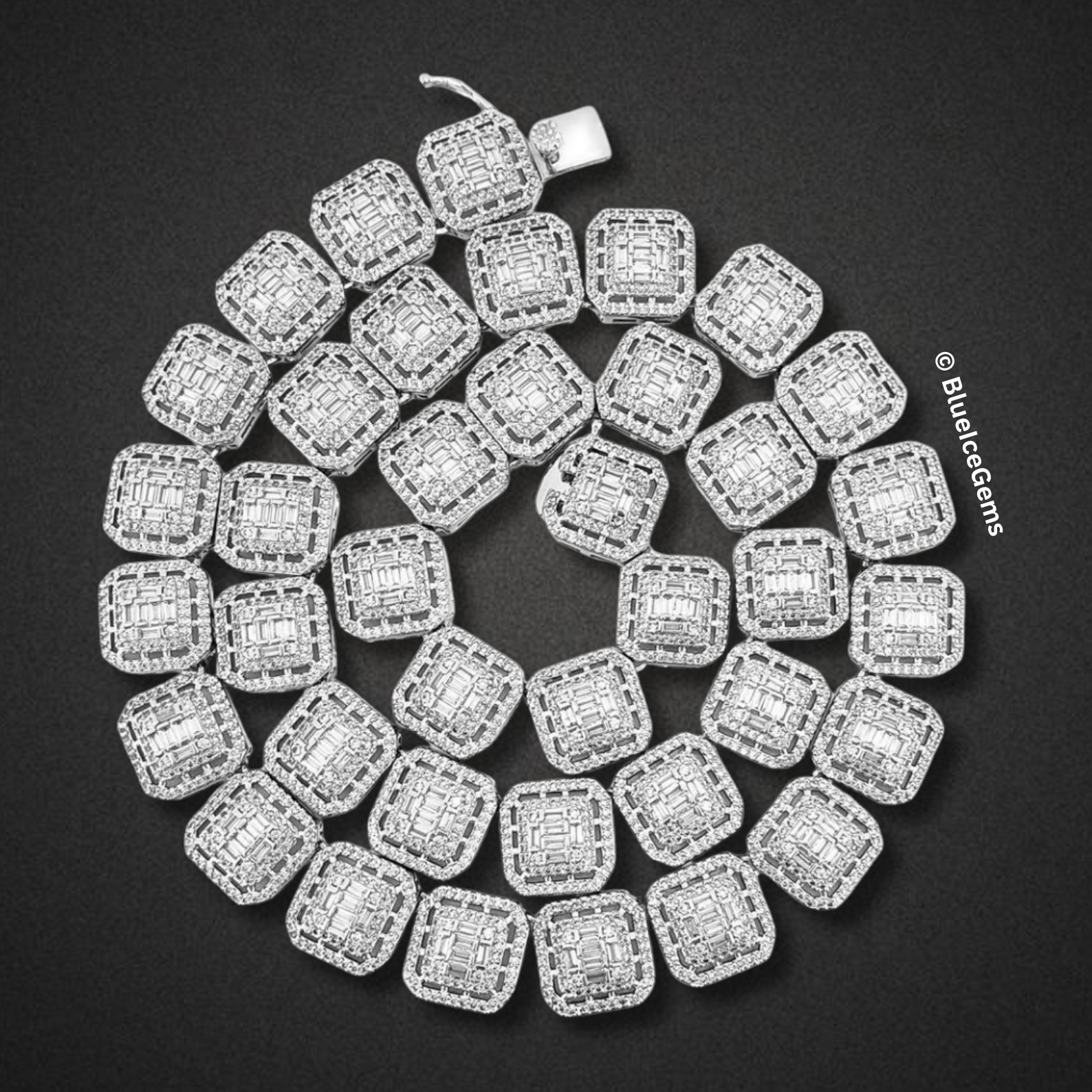 The "Emerald Glow" Diamond Tennis Chain