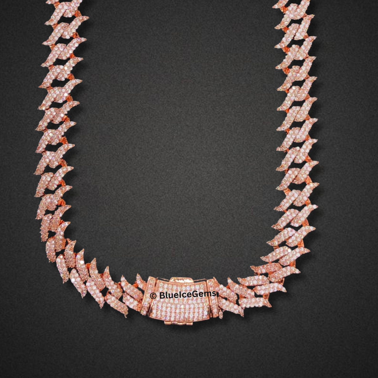 The "Raptor Iced Out" Rose Gold Chain