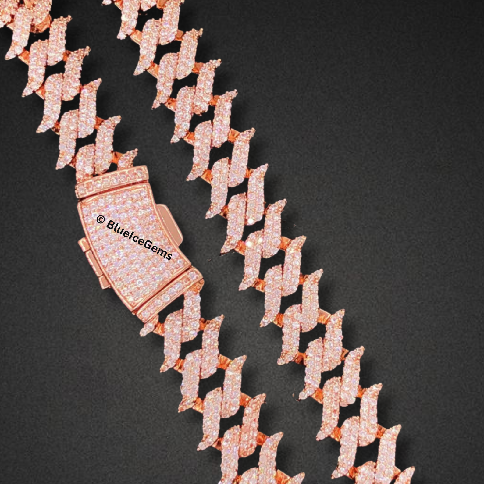 The "Raptor Iced Out" Rose Gold Chain