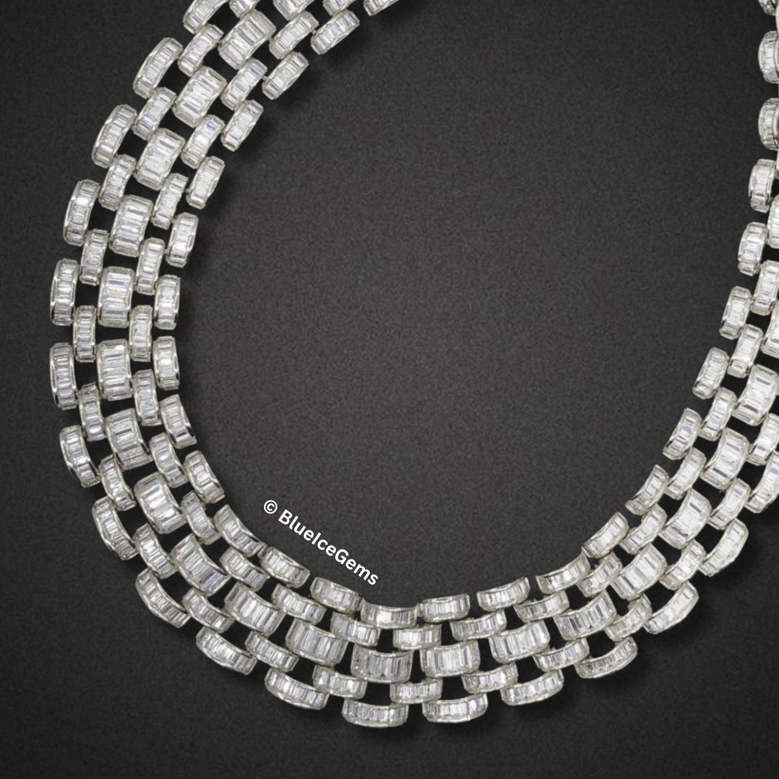 The "Linear Flow" Diamond Tennis Chain