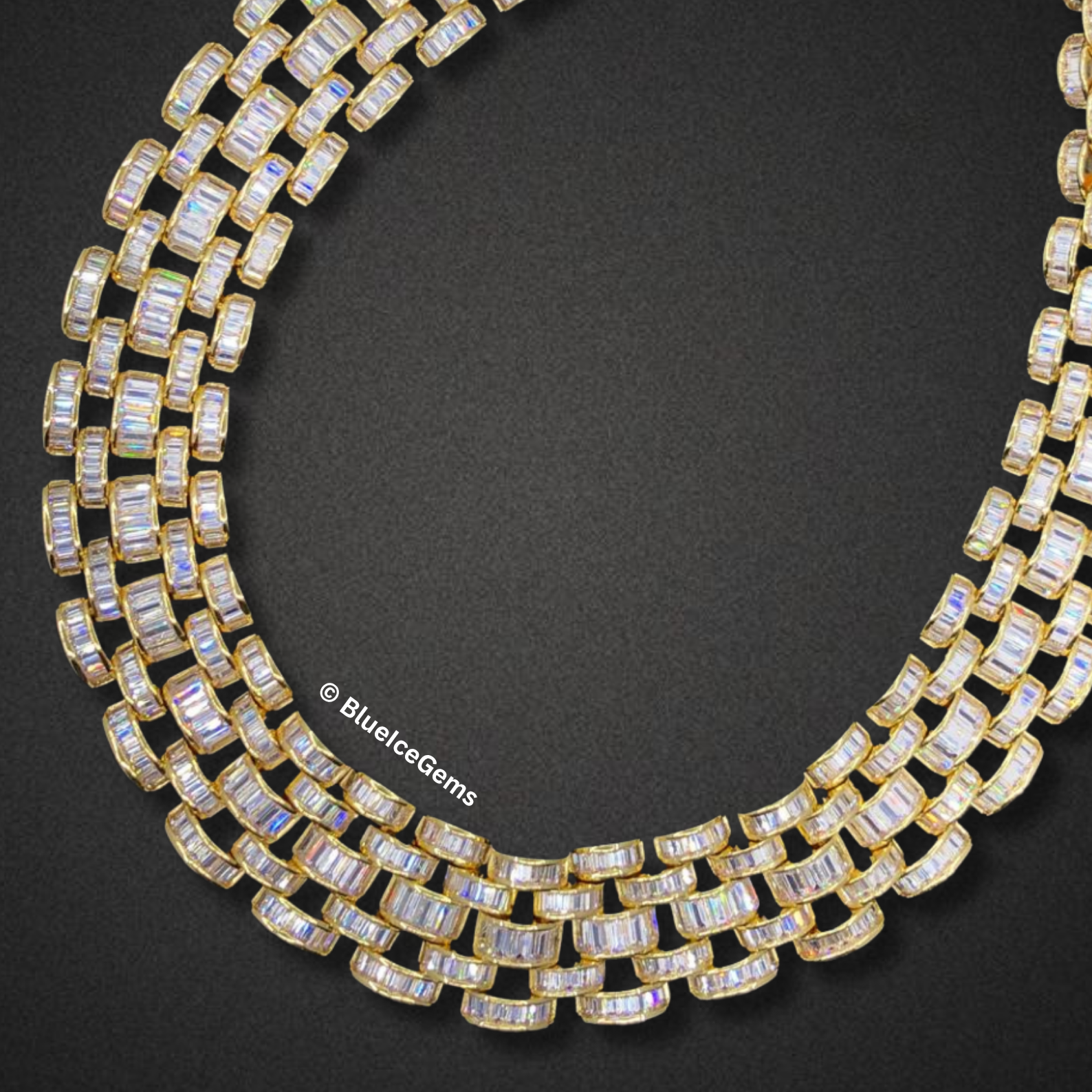 The "Linear Flow" Diamond Tennis Chain