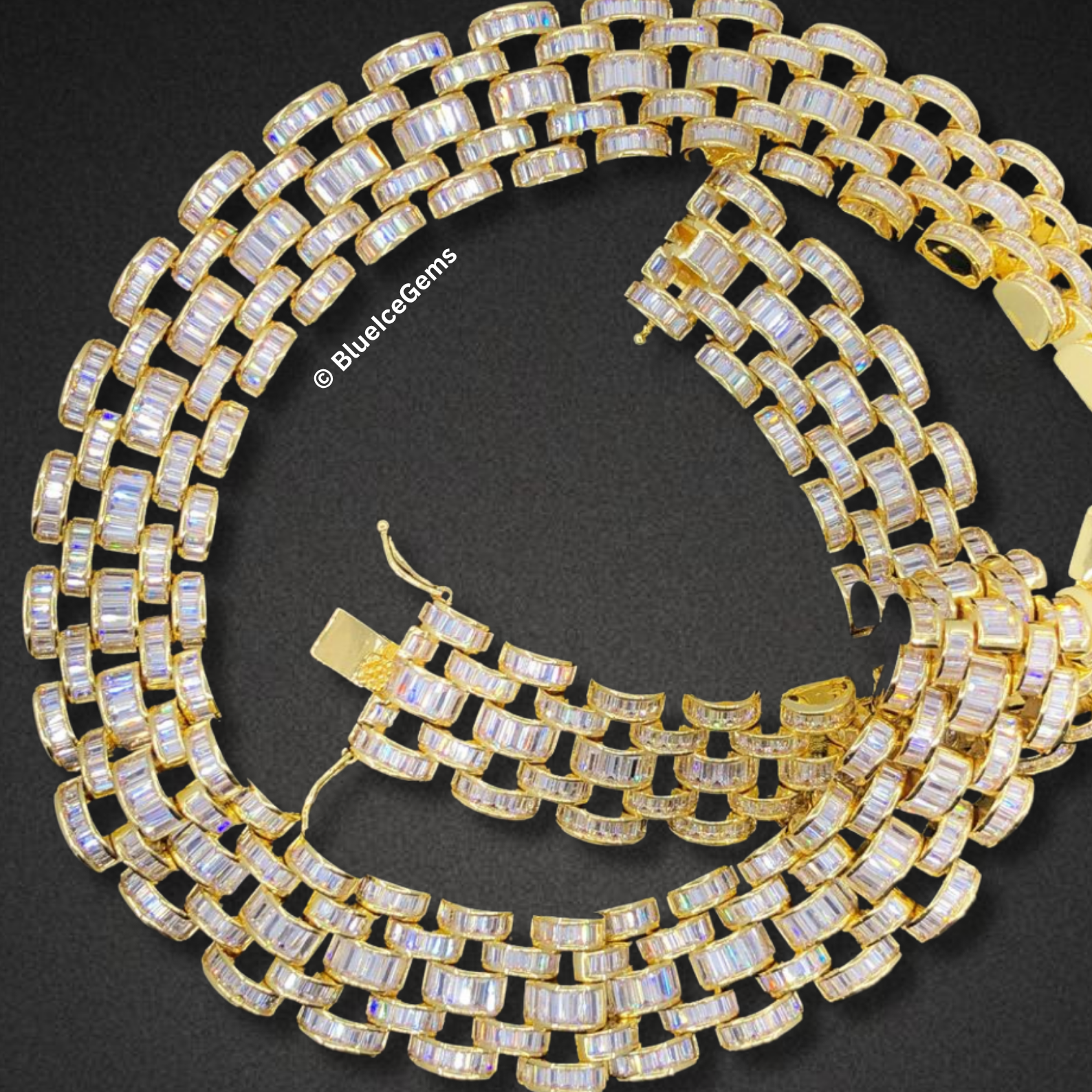 The "Linear Flow" Diamond Tennis Chain