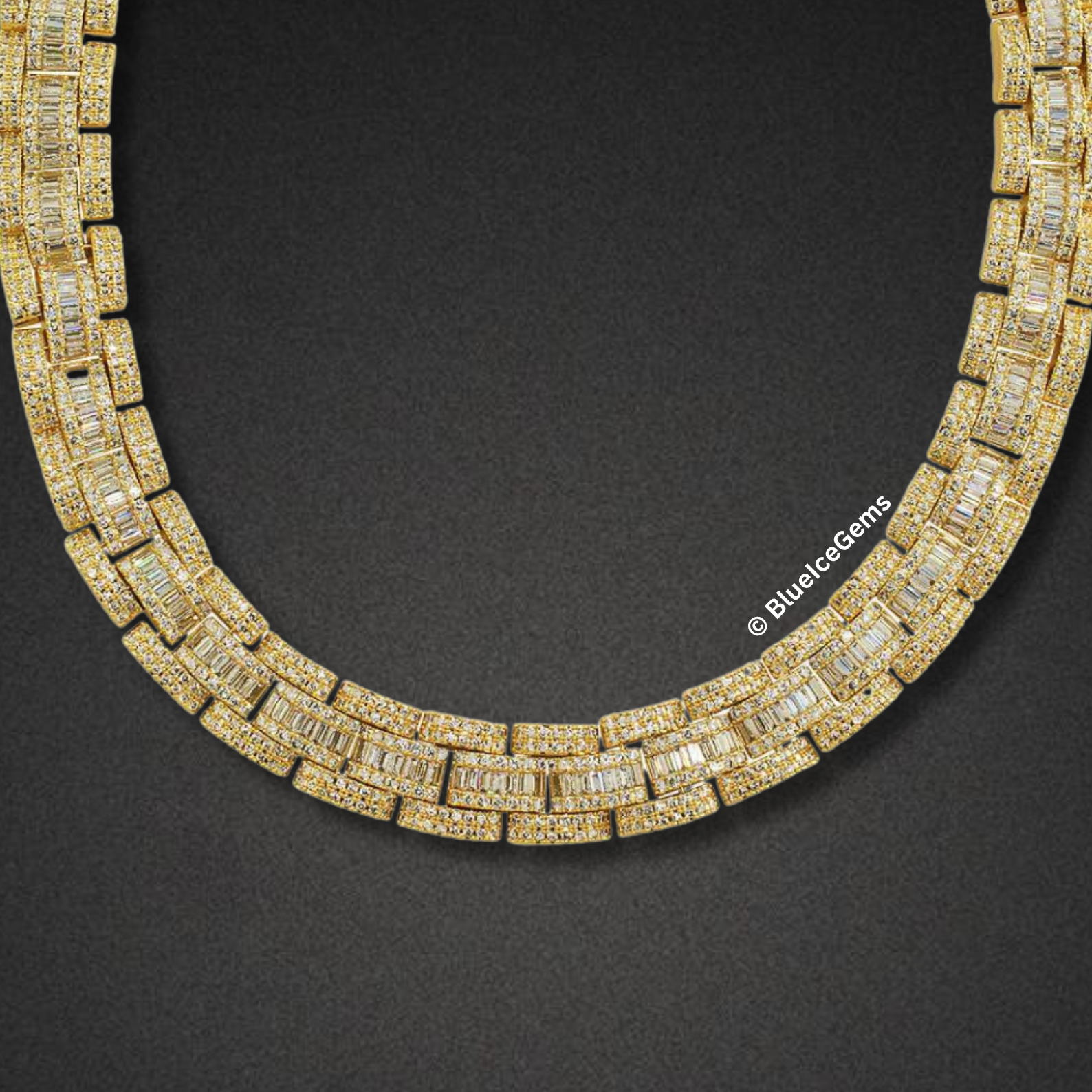 The "Linear Flow" Diamond Tennis Chain