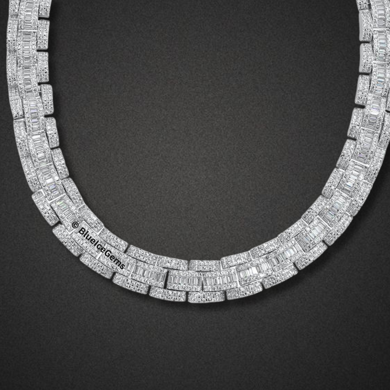 The "Linear Flow" Diamond Tennis Chain