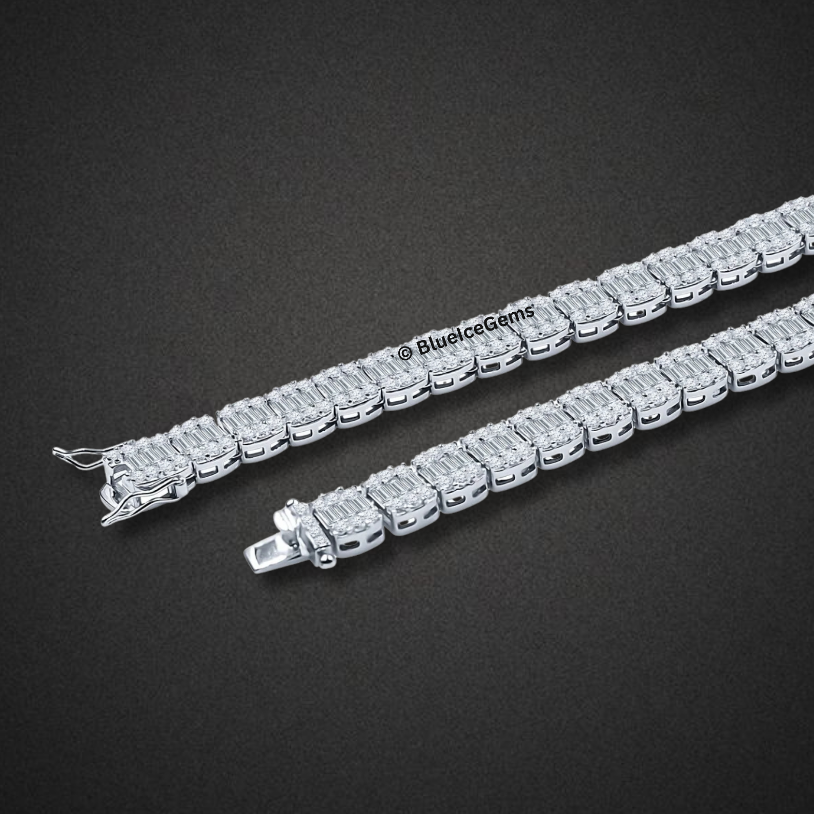 The "Emerald Glow" Diamond Tennis Chain