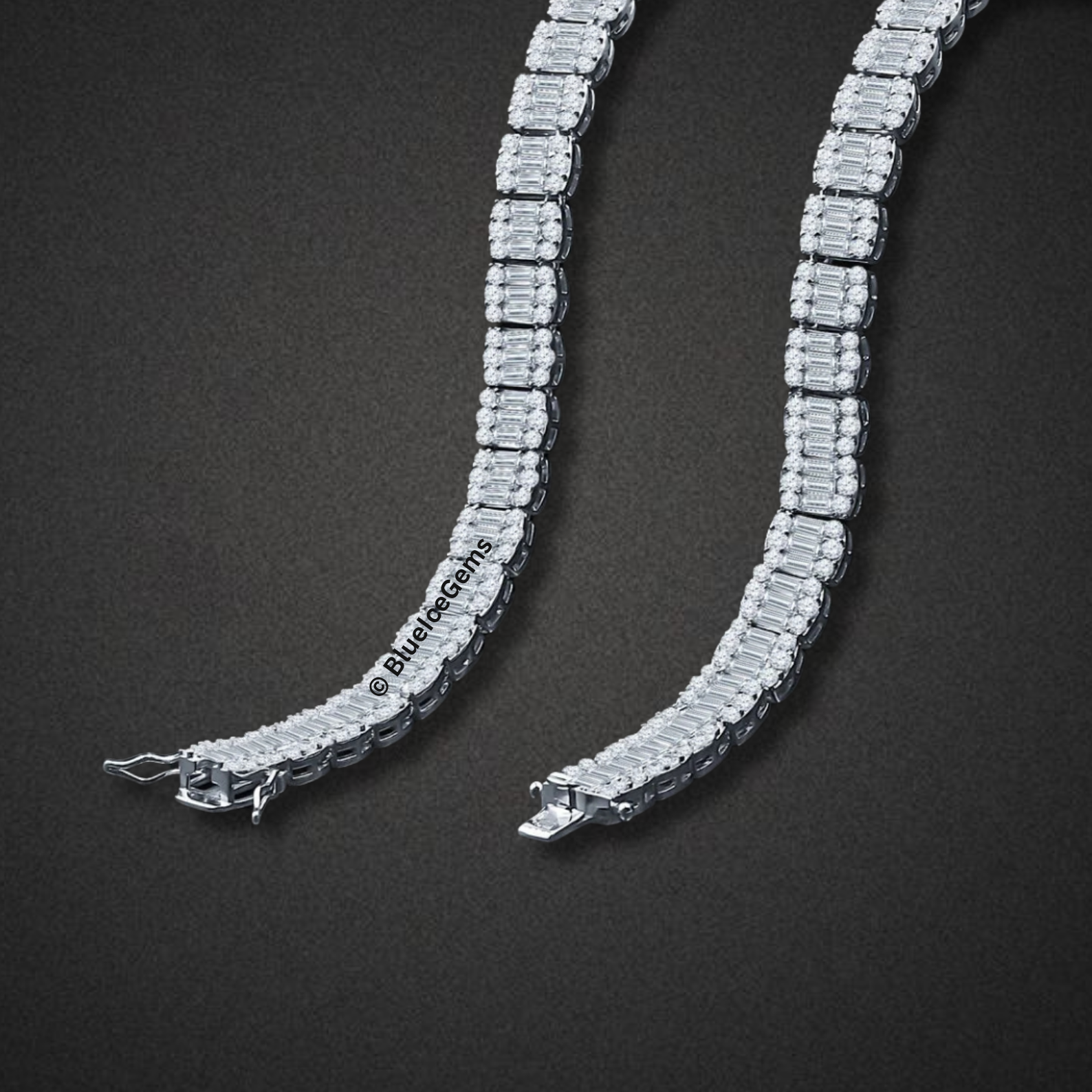 The "Emerald Glow" Diamond Tennis Chain
