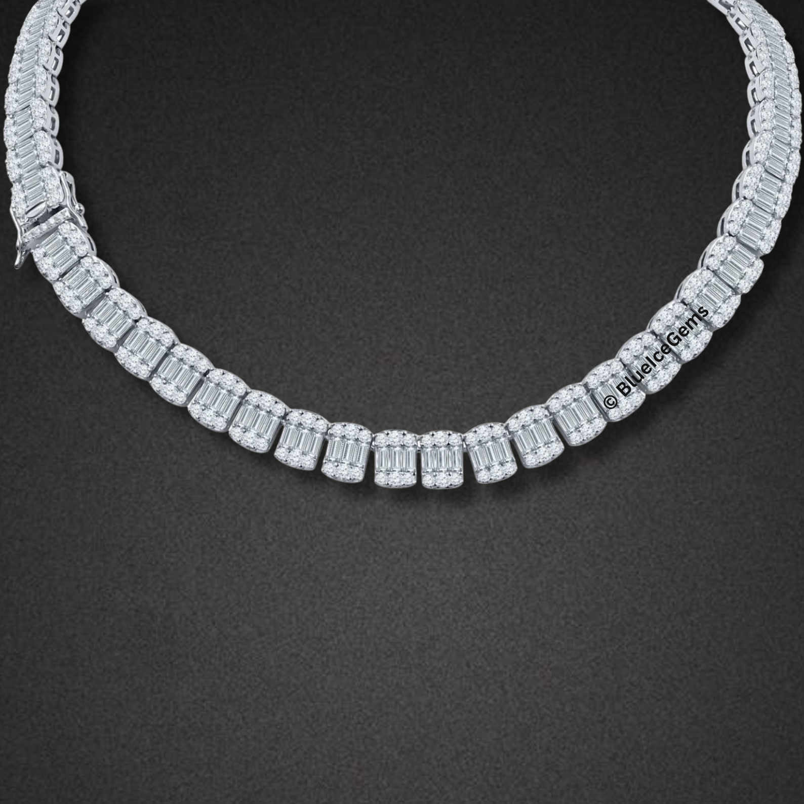 The "Emerald Glow" Diamond Tennis Chain
