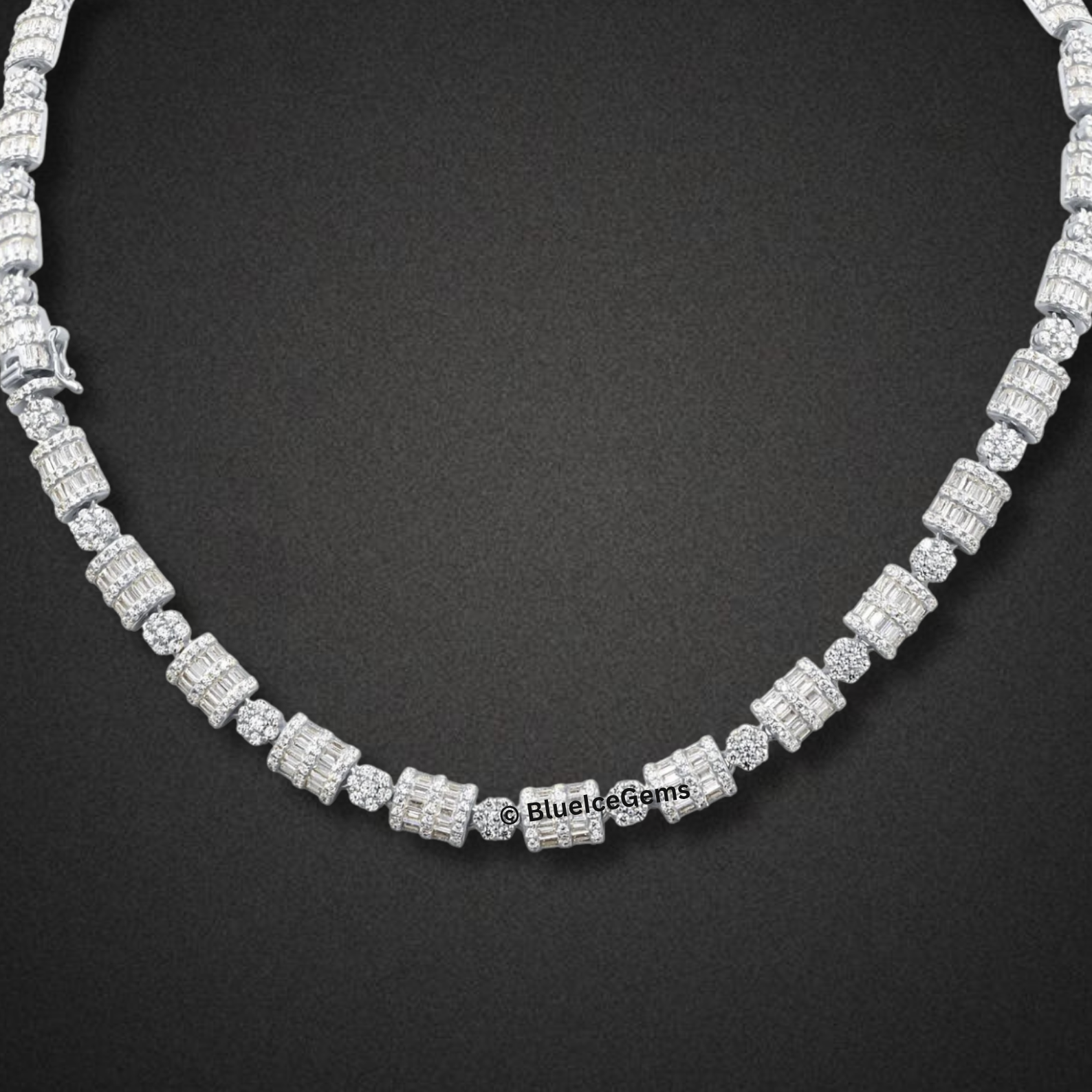 The "Emerald Glow" Diamond Tennis Chain