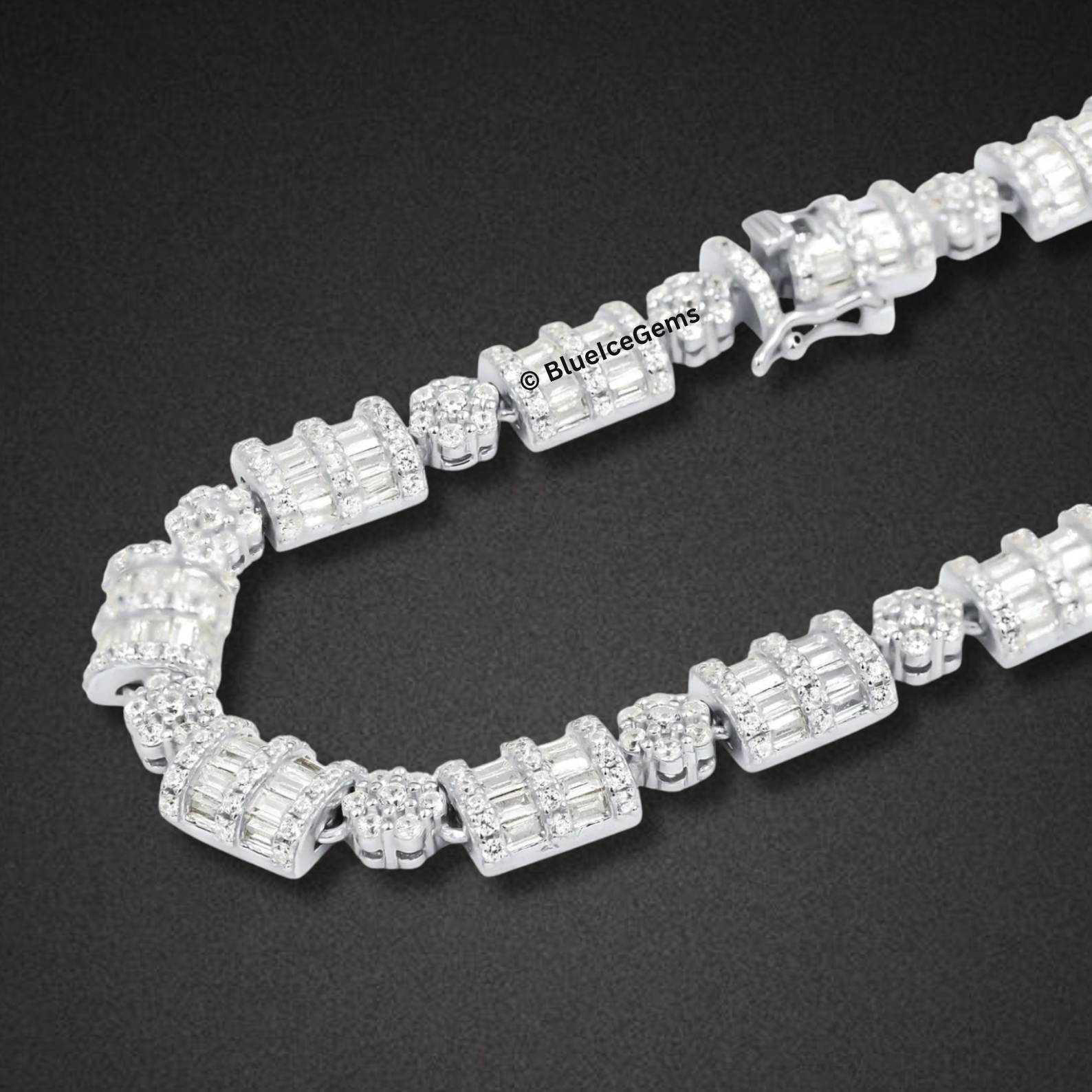 The "Emerald Glow" Diamond Tennis Chain