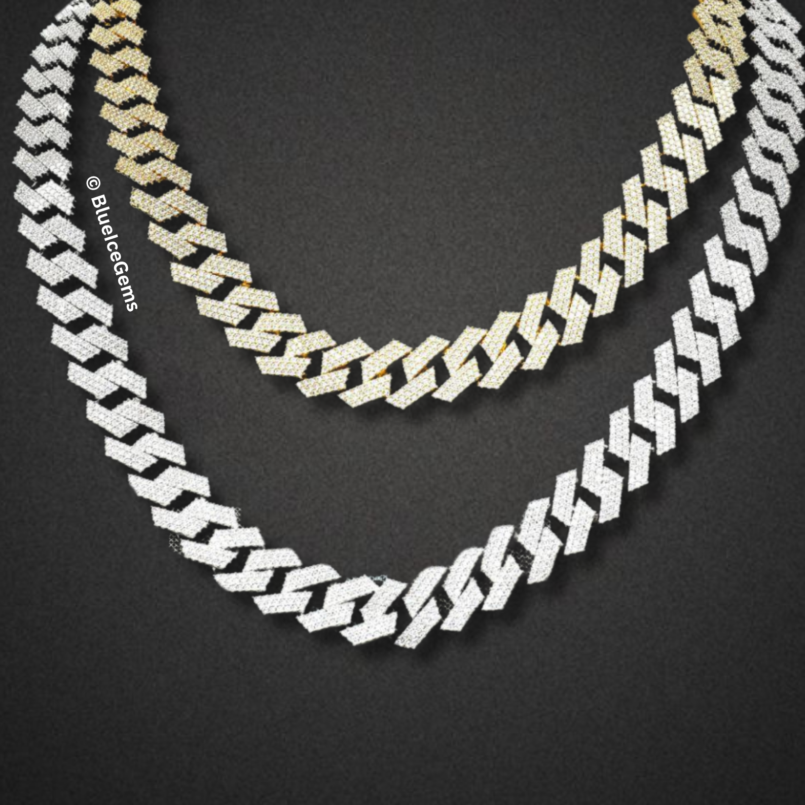 The "Raptor Iced Out" Dual-Tone Chain