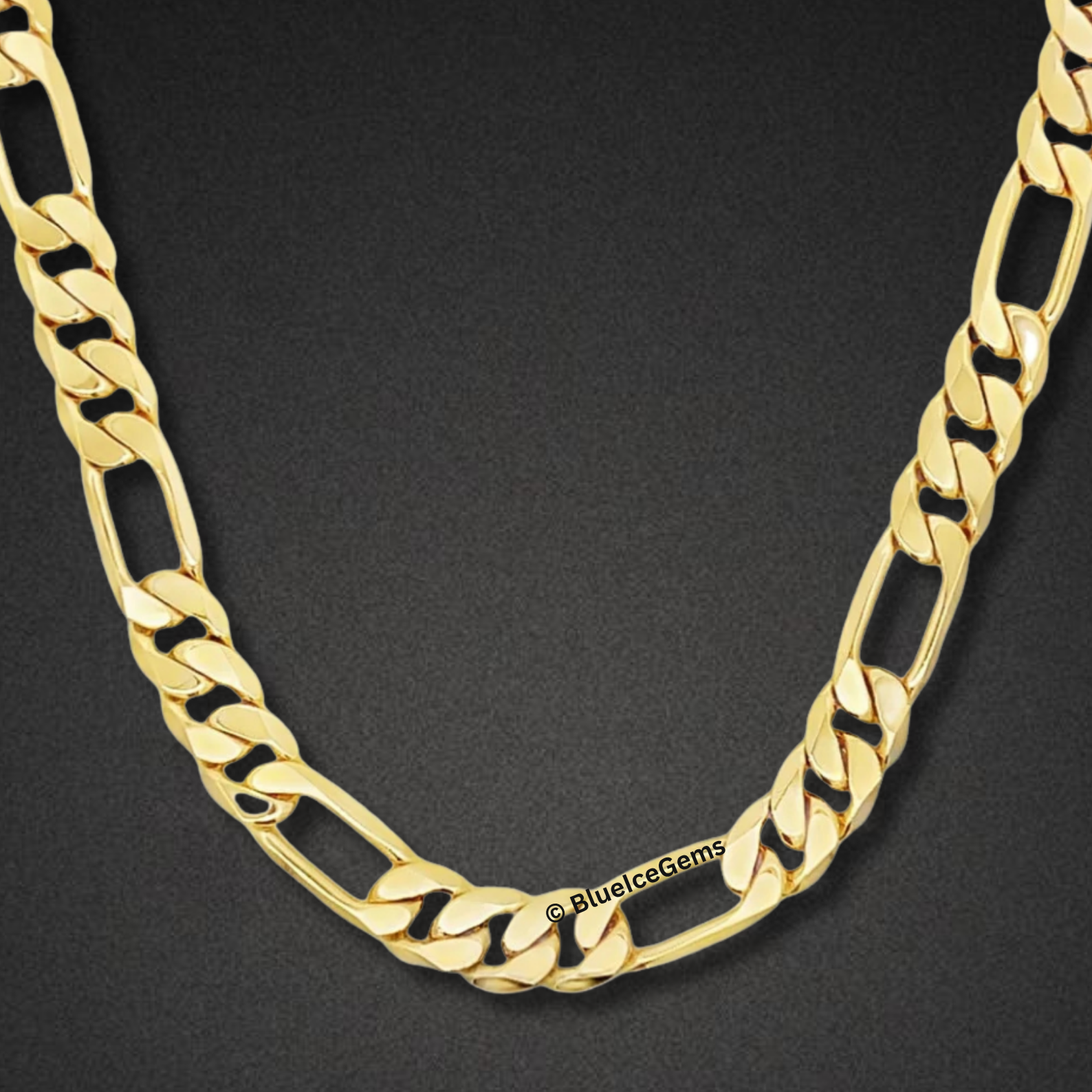 The Polished Gold Figaro Chain