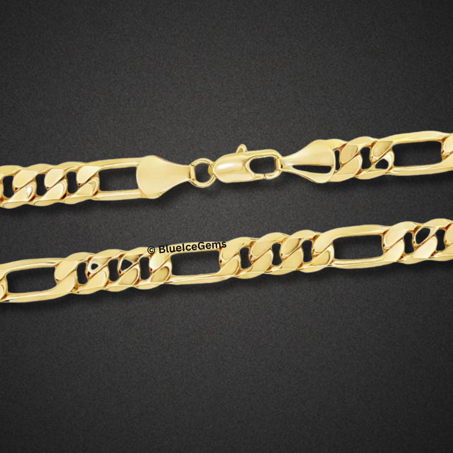 The Polished Gold Figaro Chain