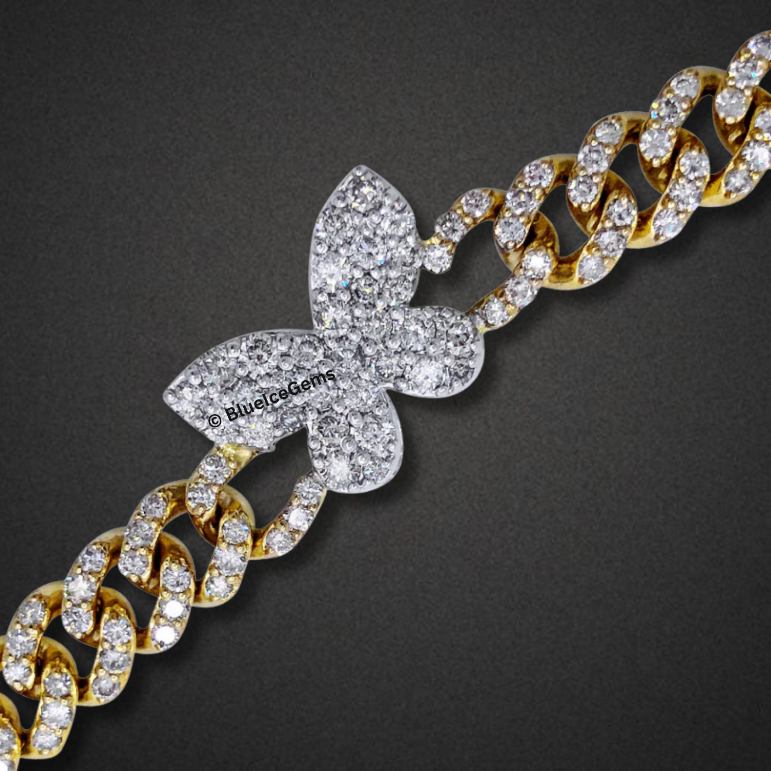 The "Butterfly Flight" Diamond Cuban Chain