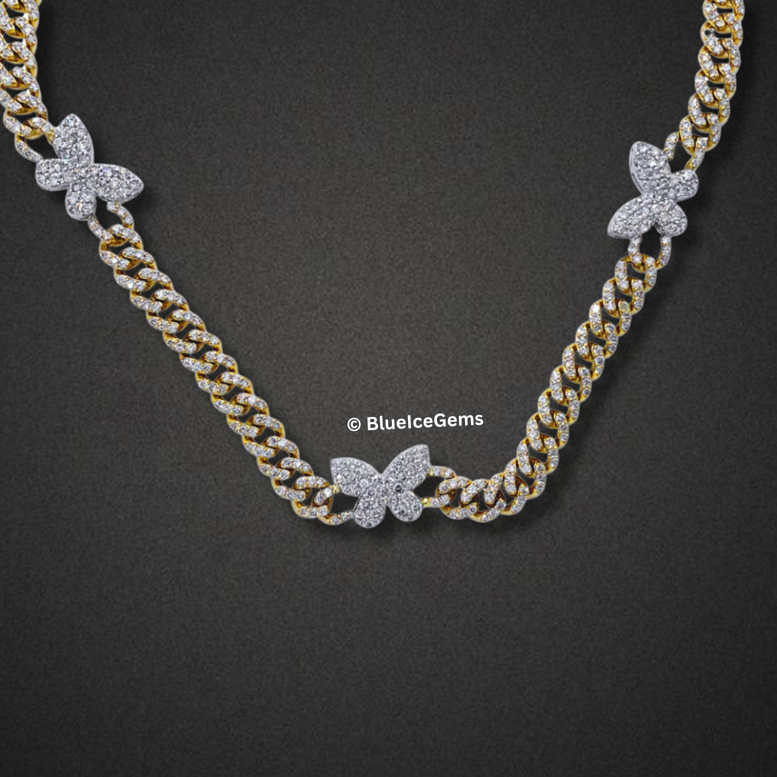 The "Butterfly Flight" Diamond Cuban Chain