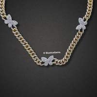 The "Butterfly Flight" Diamond Cuban Chain