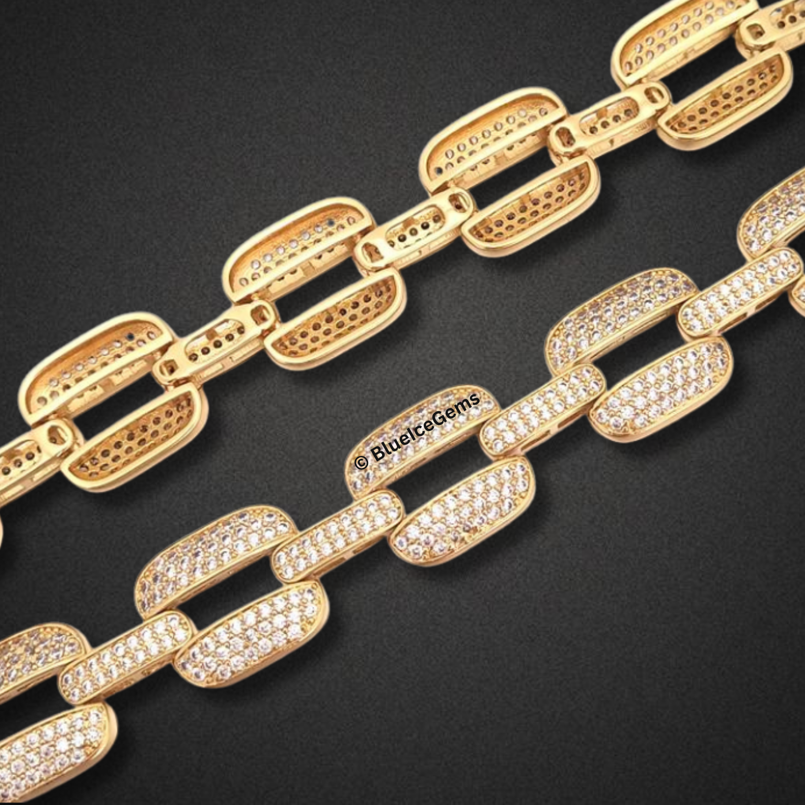 The "Iced Out Phantom" Link Chain