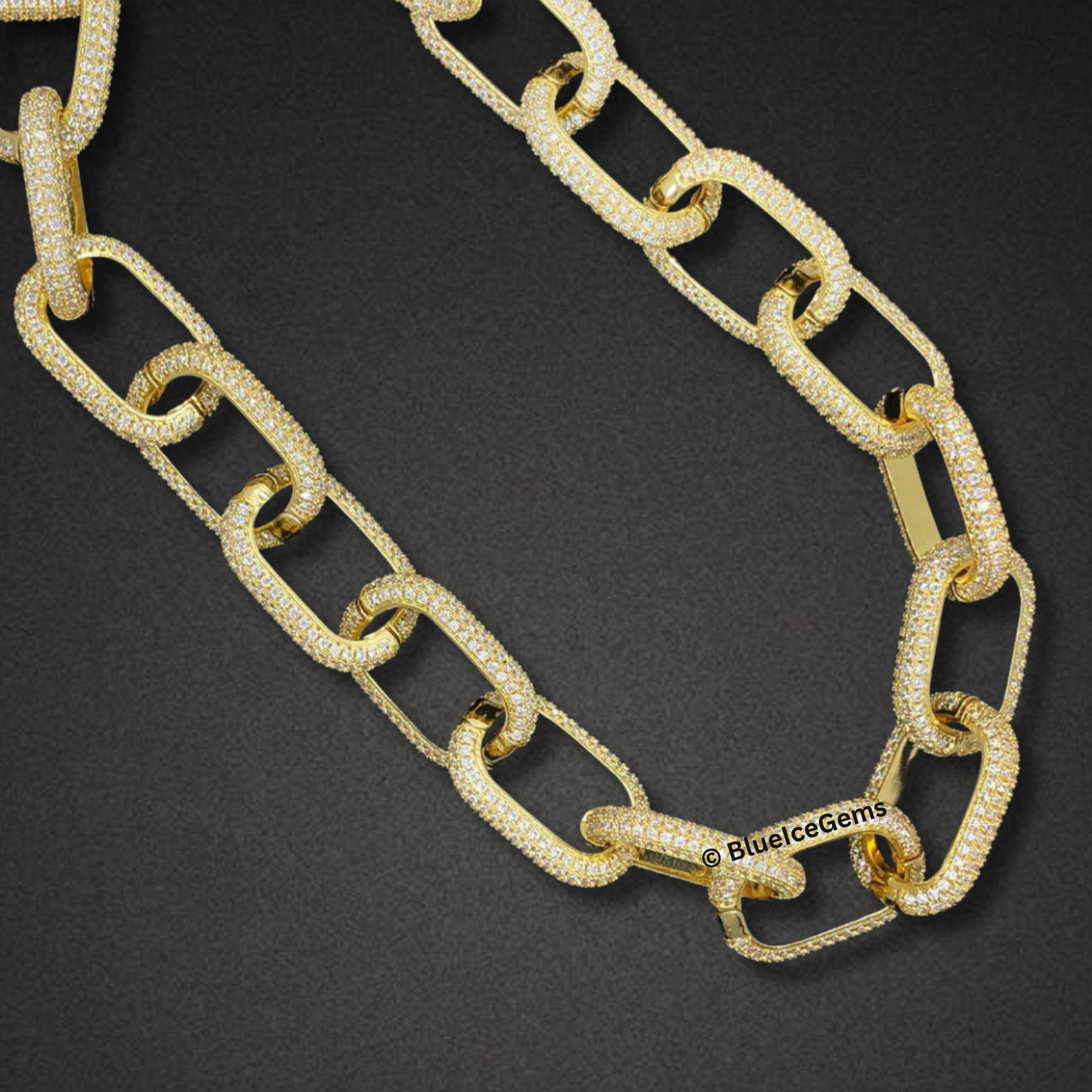 The "Iced Out Phantom" Link Chain