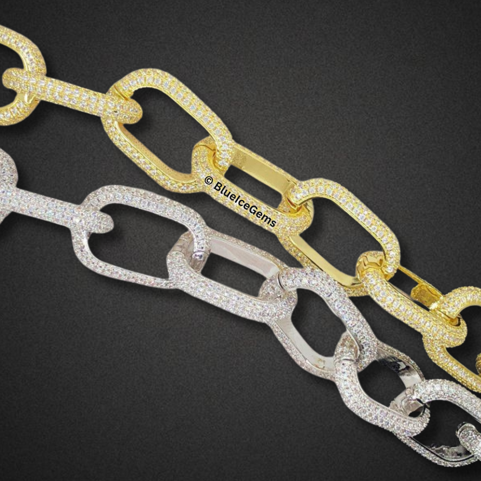 The "Iced Out Phantom" Link Chain