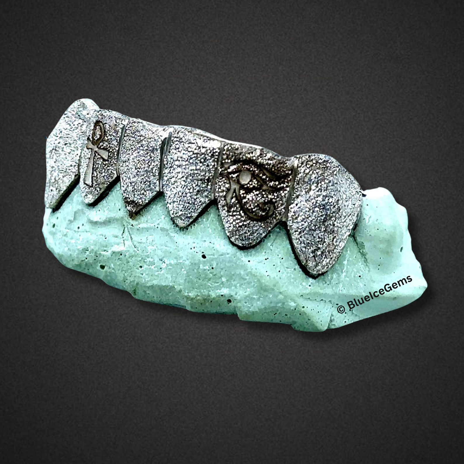 Ancient Frost Silver Ankh Grillz