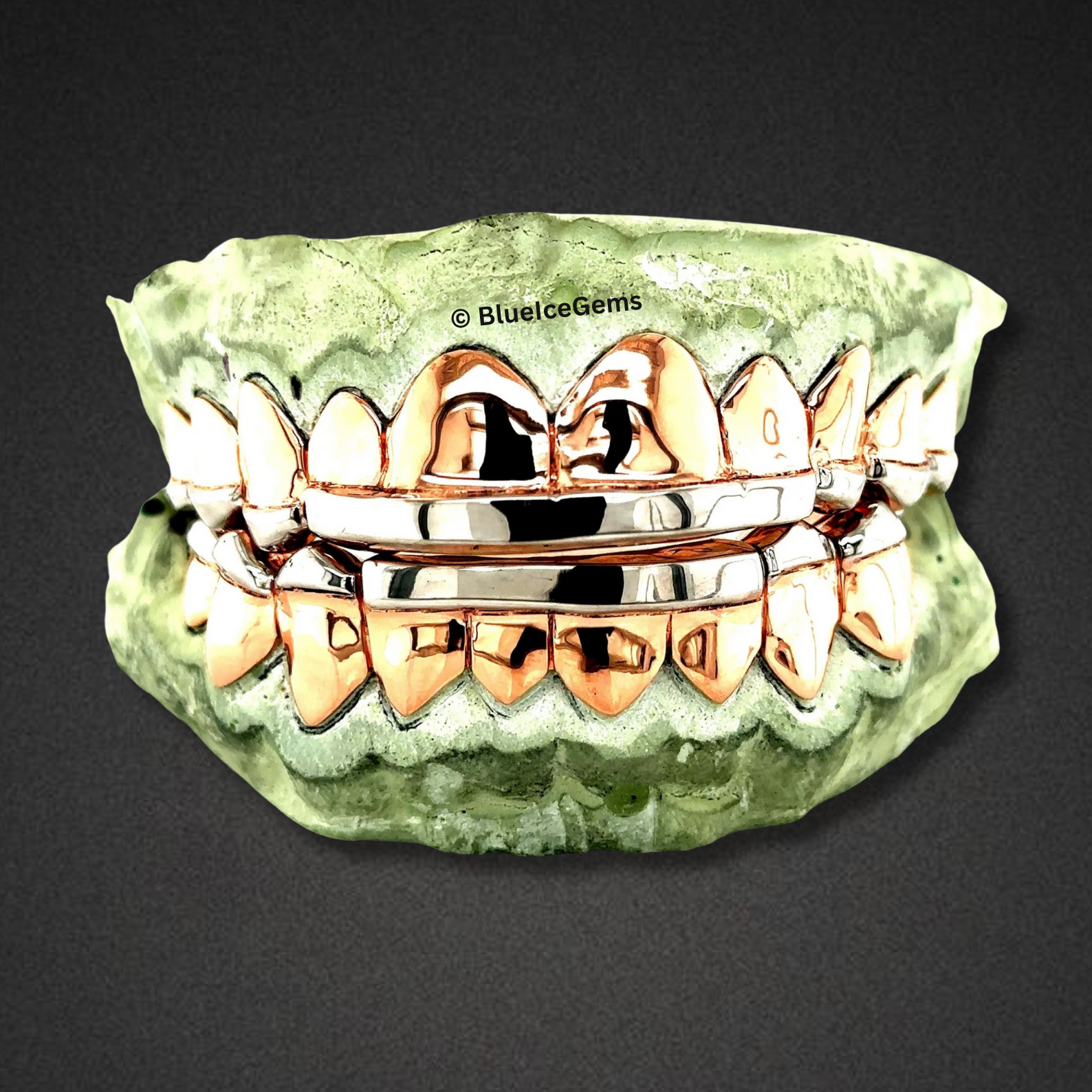 Rose Gold Mirror Bar Grillz