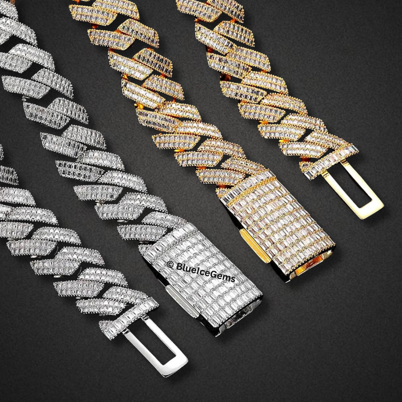 "The Block" Baguette-Cut Miami Cuban Link Bracelet
