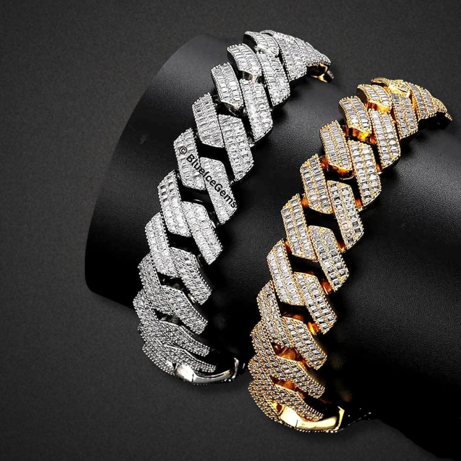 "The Block" Baguette-Cut Miami Cuban Link Bracelet