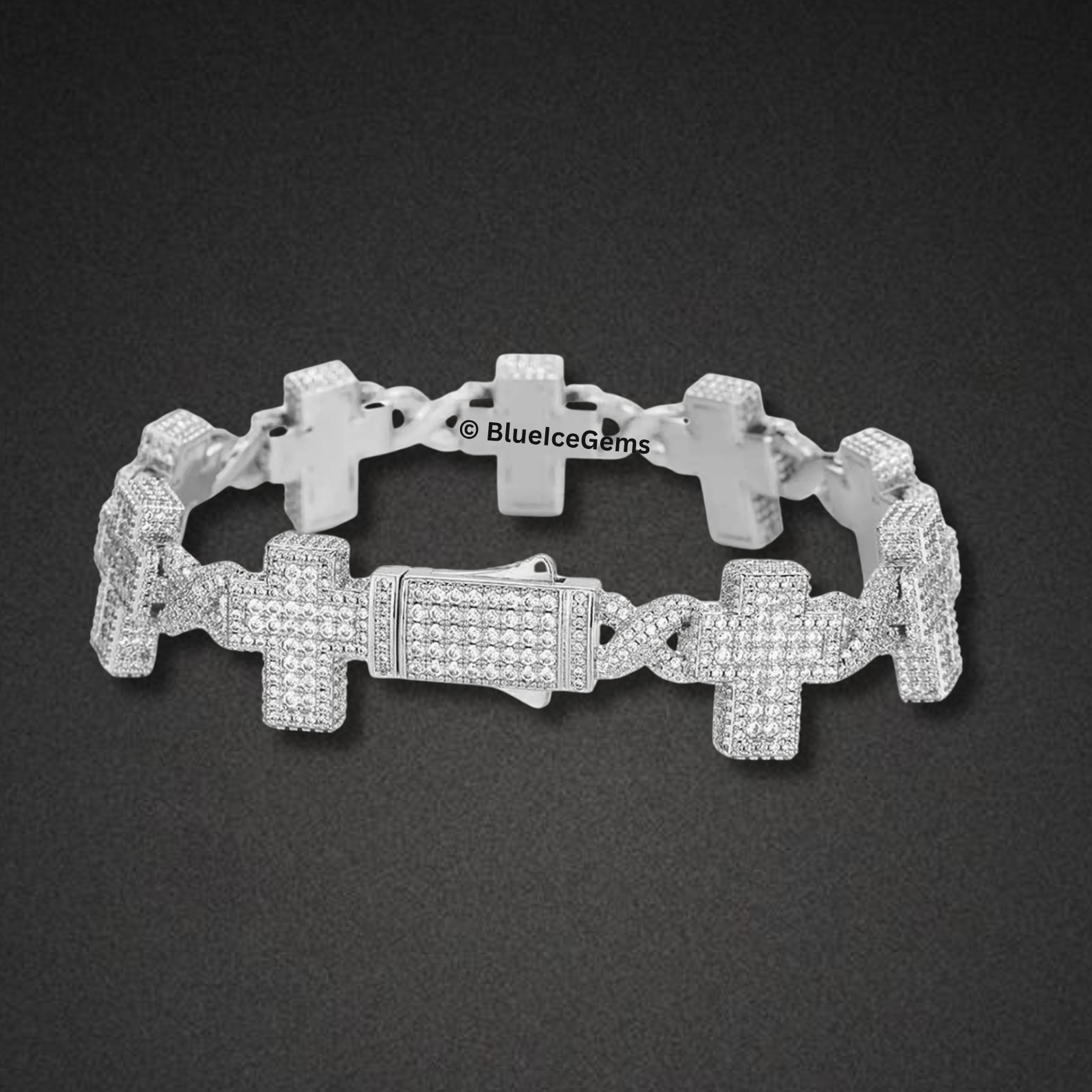 "The Divine" Iced Out Cross Bracelet