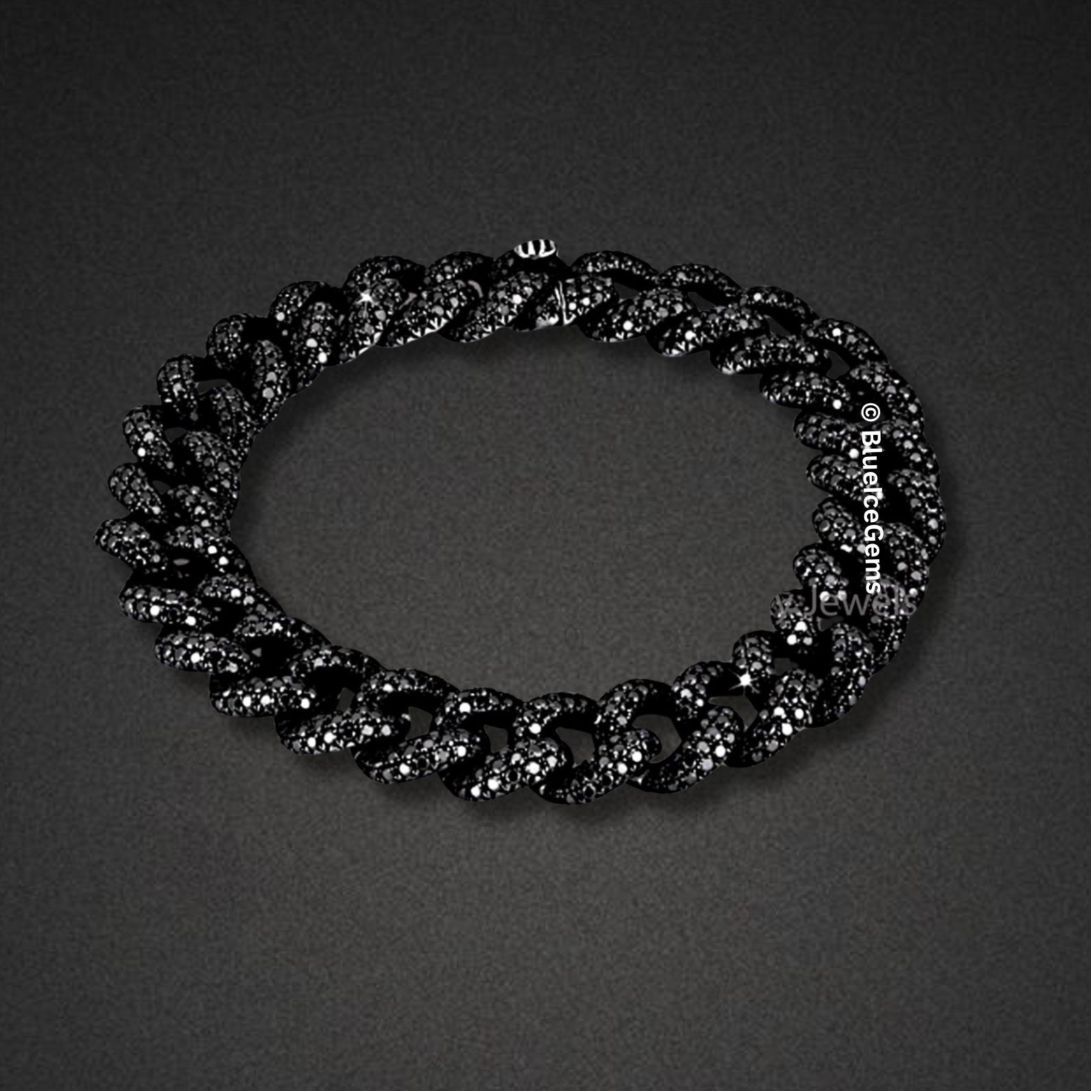 "The Shadow" Black Diamond Miami Cuban Link Bracelet