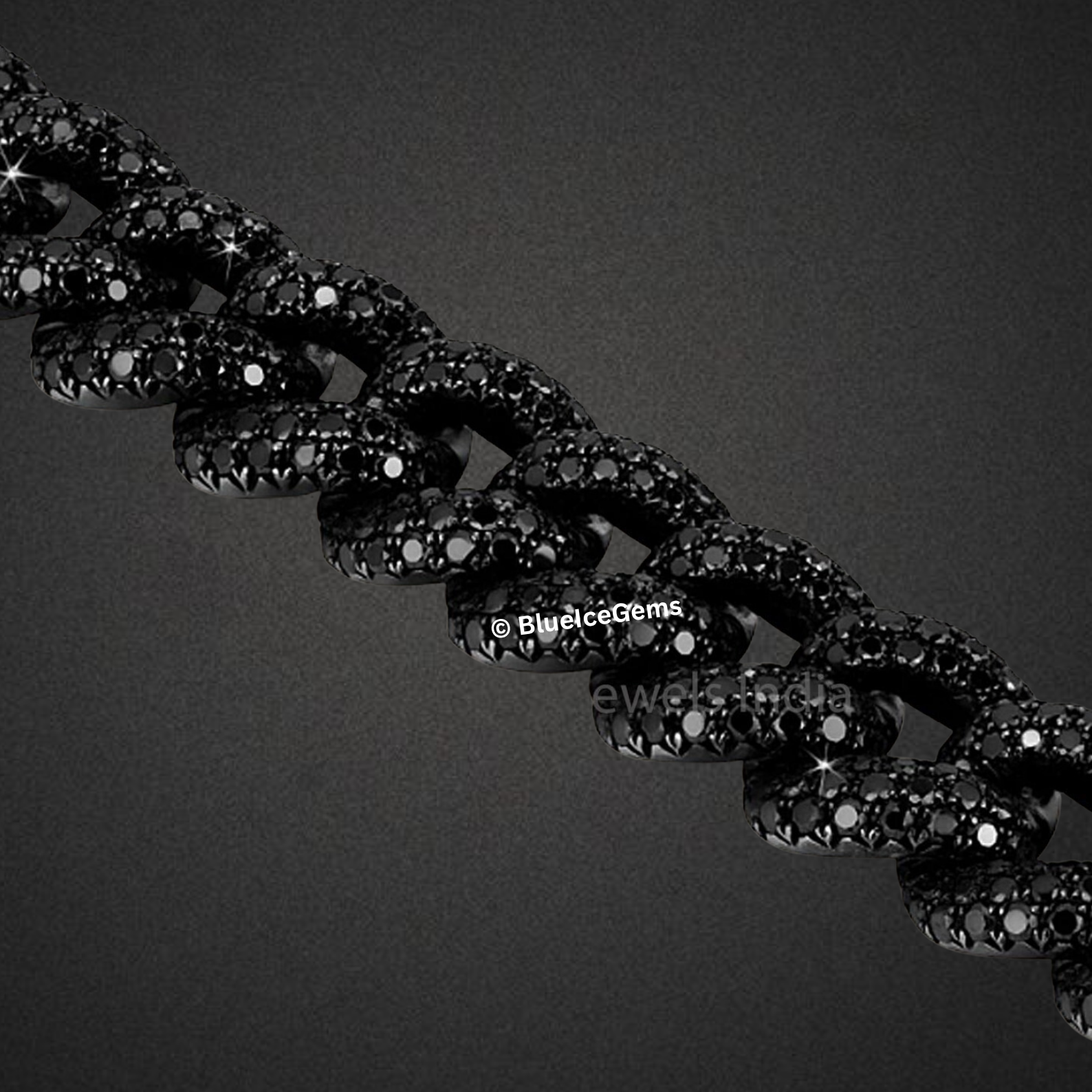 "The Shadow" Black Diamond Miami Cuban Link Bracelet